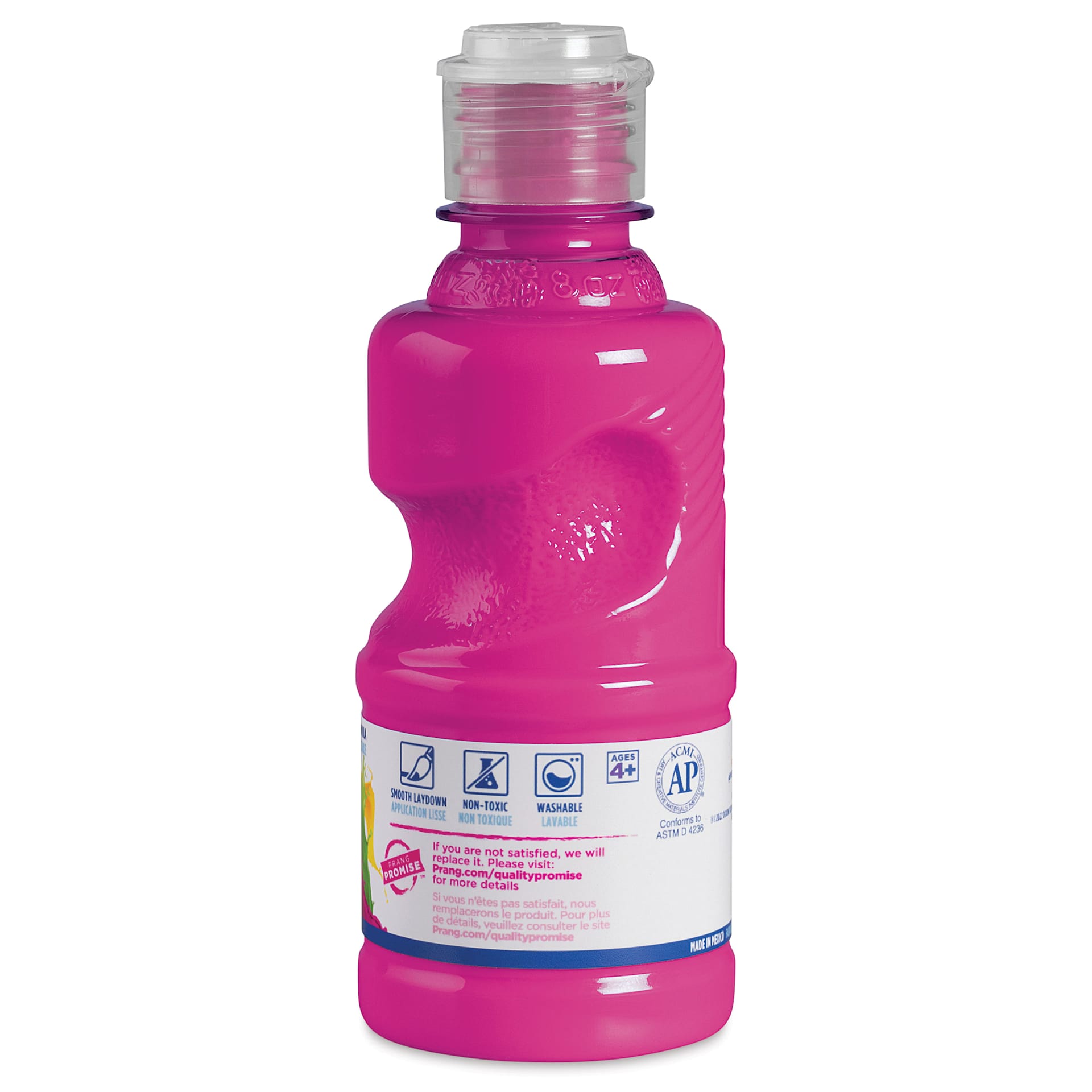 Prang Ready-To-Use Washable Tempera Paints - Magenta, 8 oz bottle back