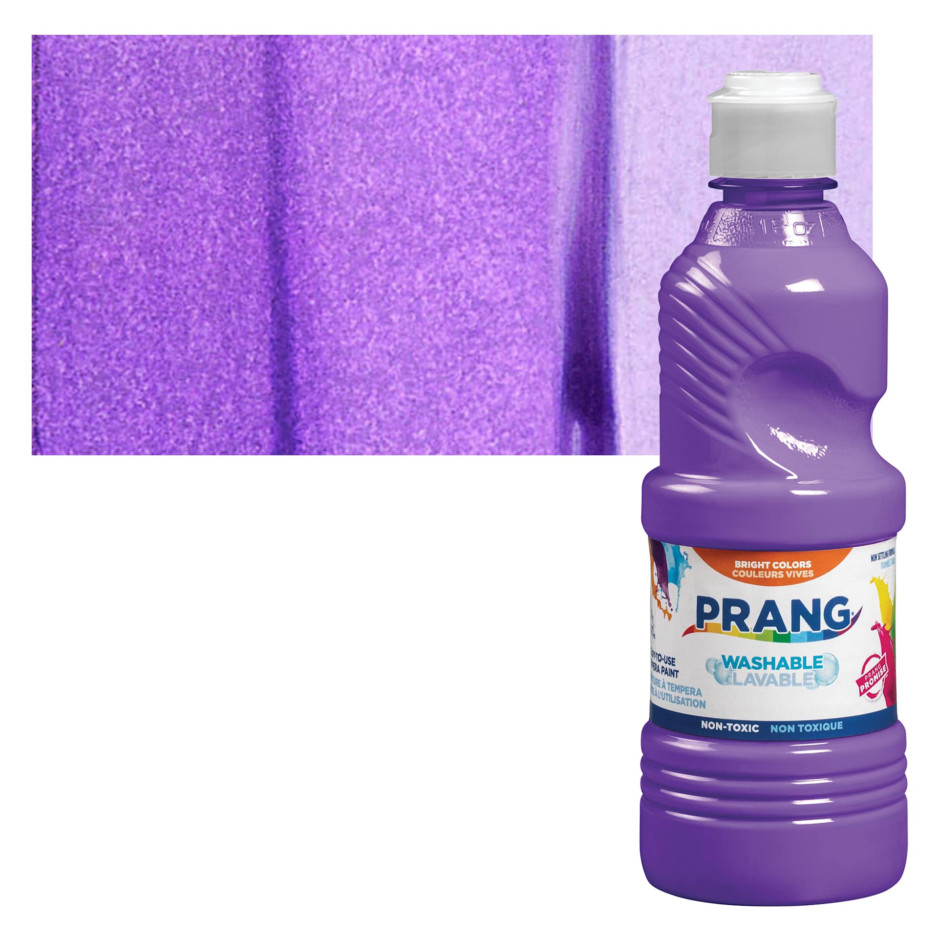 Prang Ready-To-Use Washable Tempera Paint- Violet, 16 oz bottle and swatch