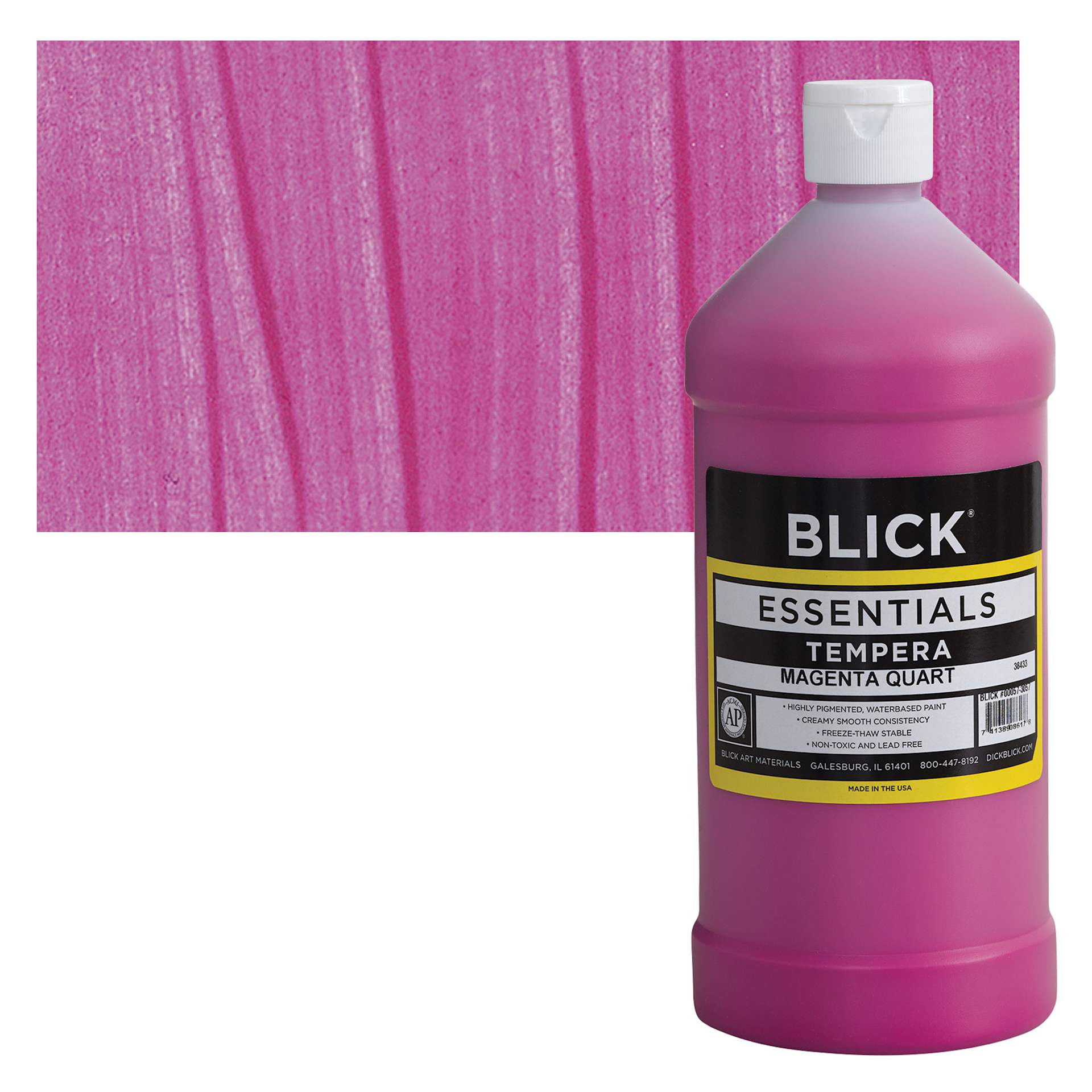Blick Essentials Tempera - Magenta, Quart and swatch