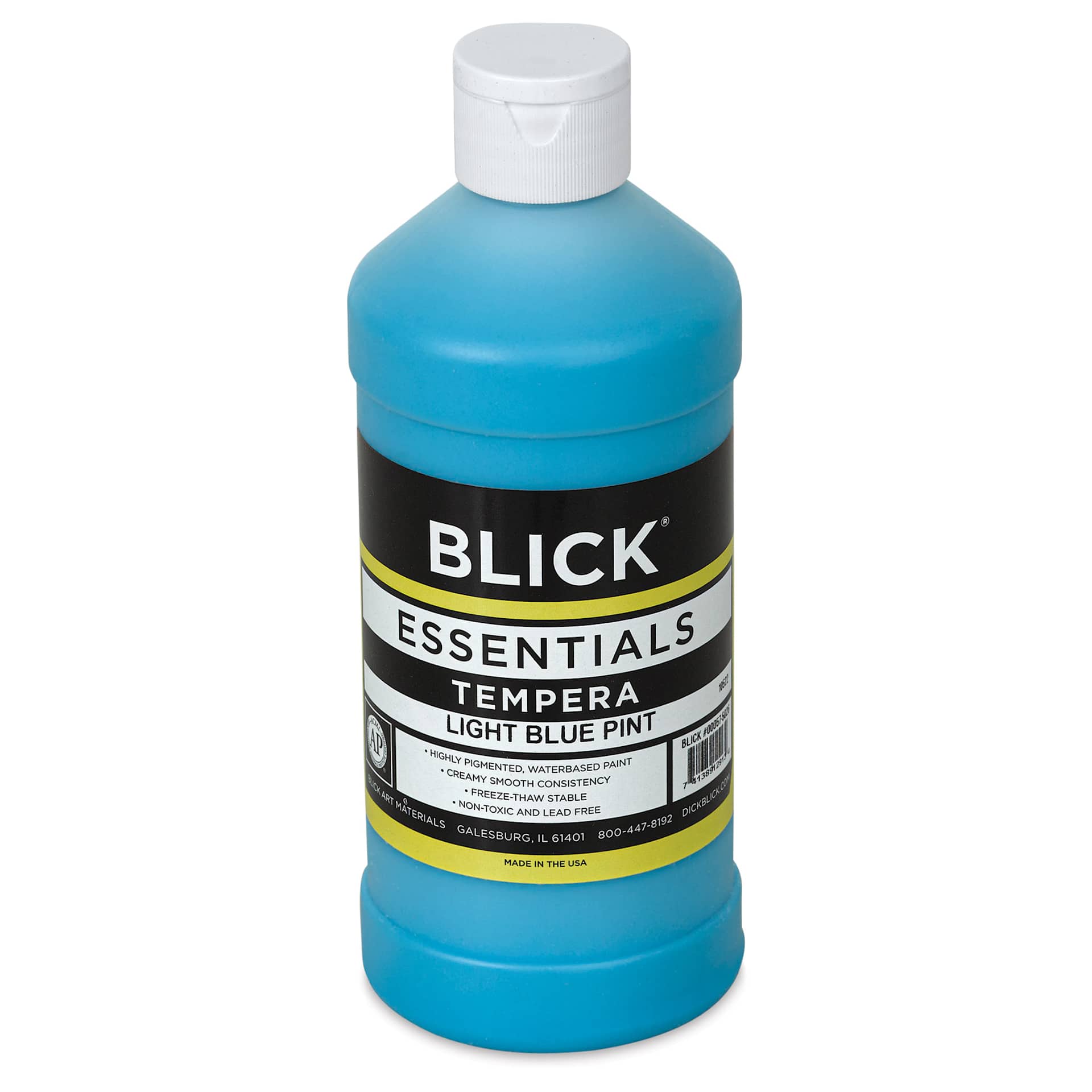 Blick Essentials Tempera - Light Blue, Pint (Front of bottle)