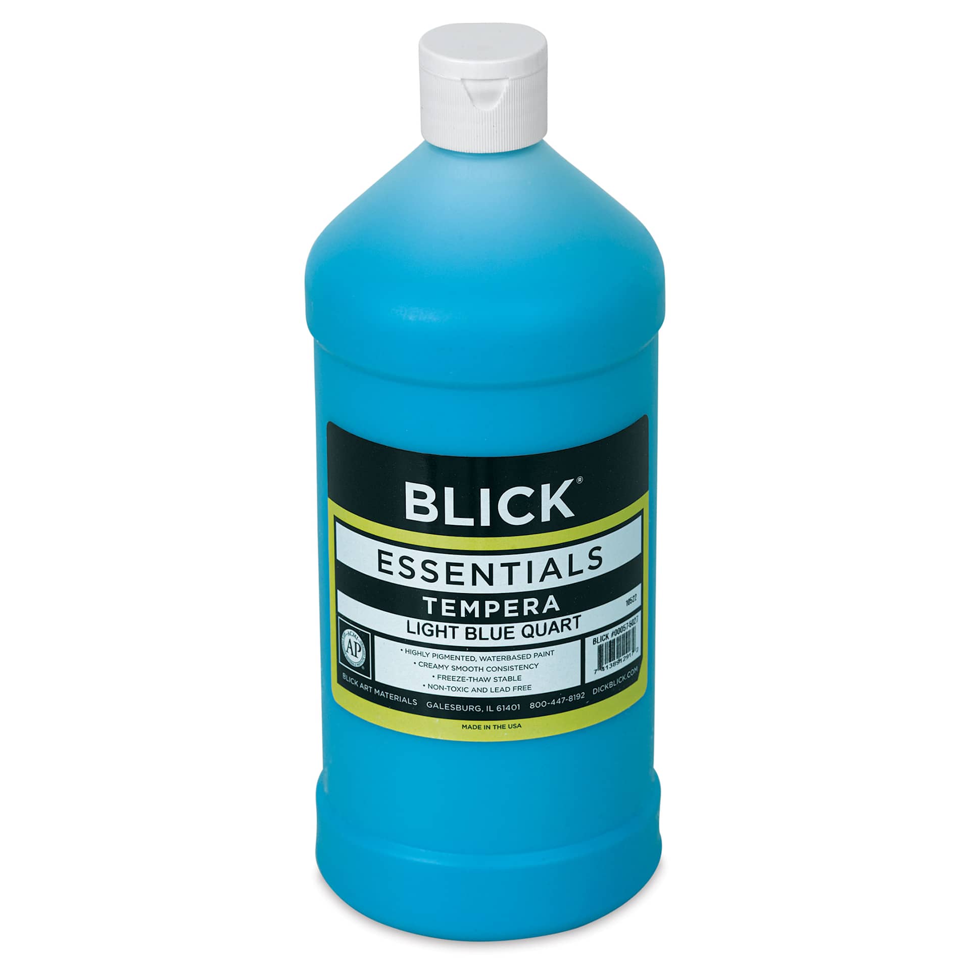 Blick Essentials Tempera - Light Blue, Quart (Front of bottle)