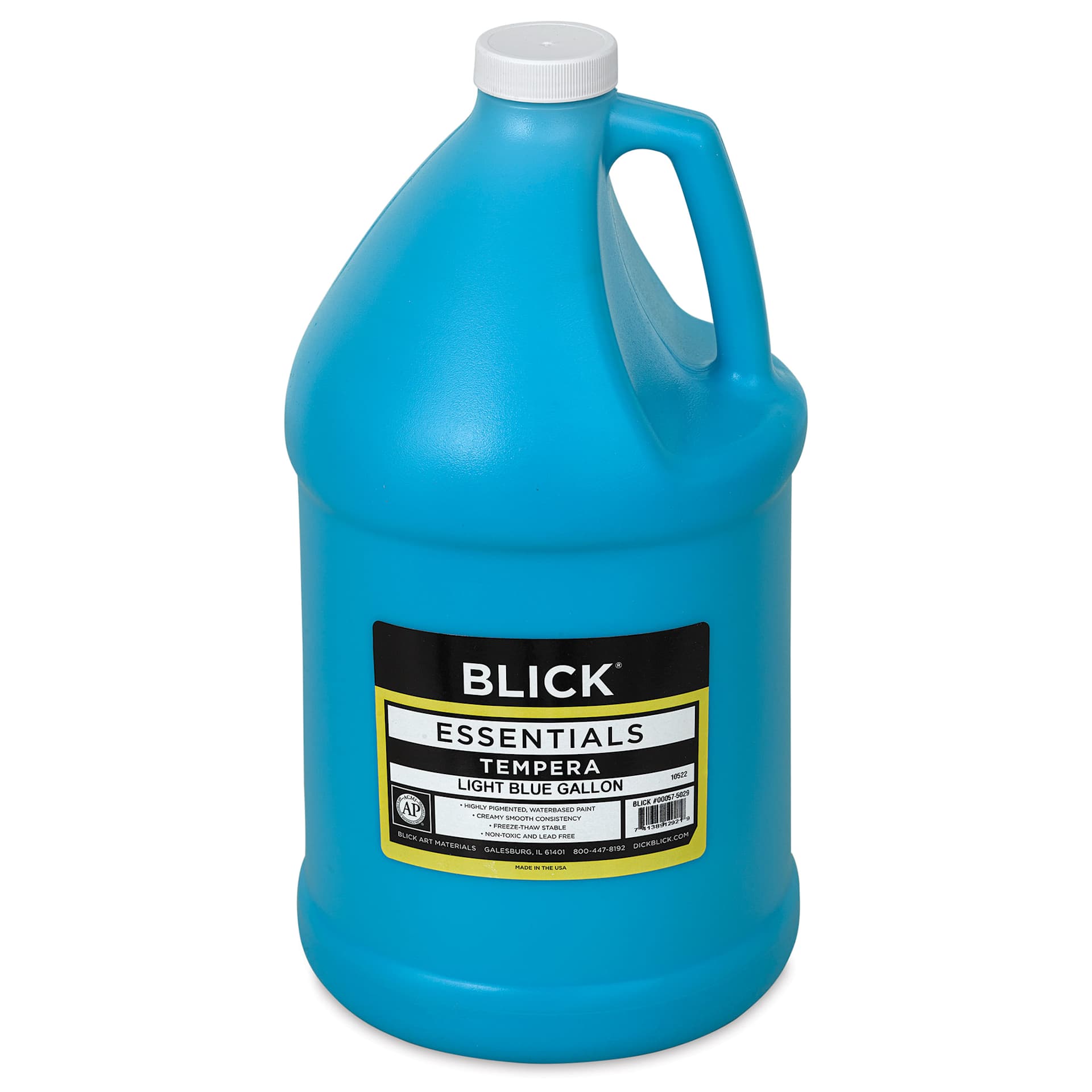 Blick Essentials Tempera - Light Blue, Gallon (Front of bottle)