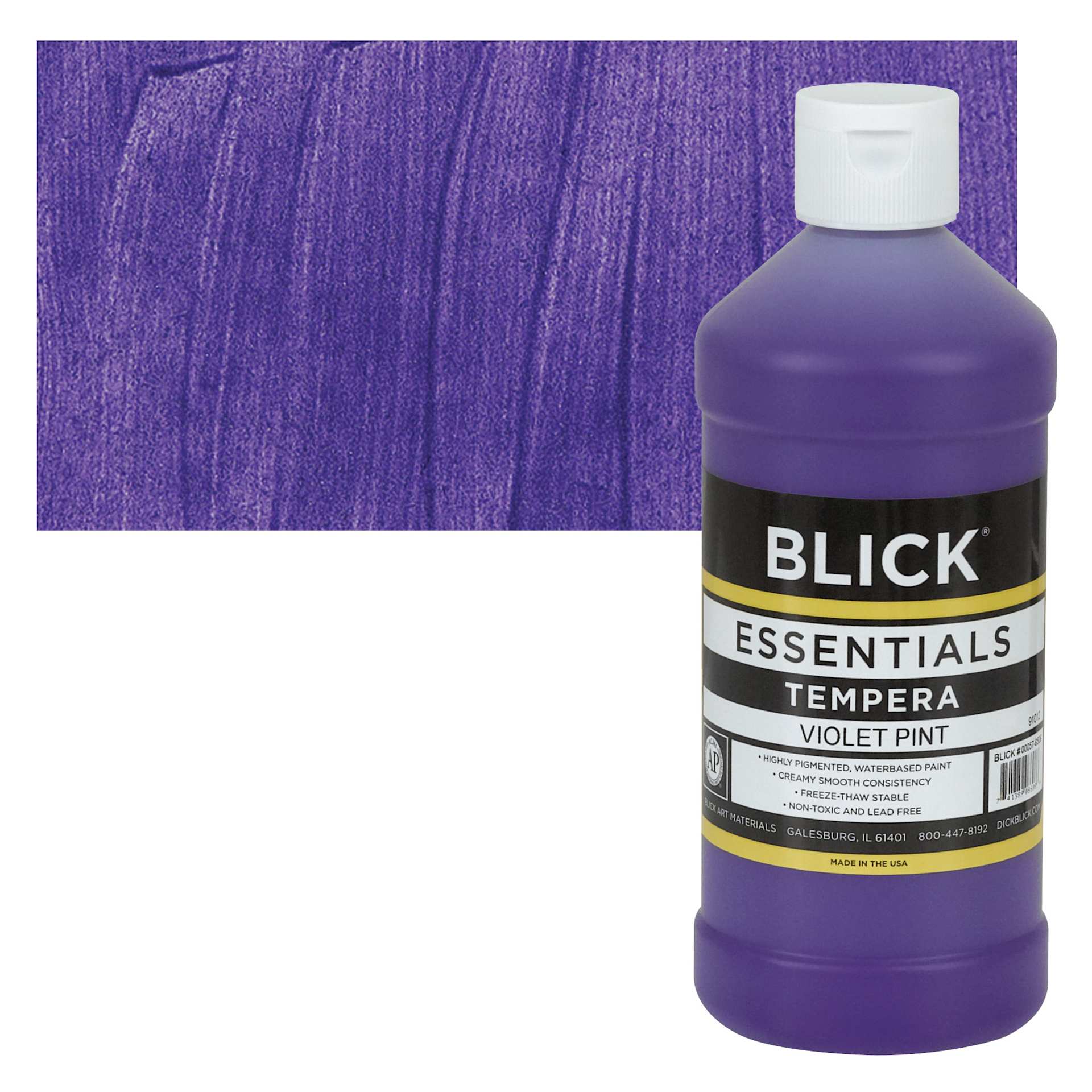 Blick Essentials Tempera - Violet, Pint and swatch