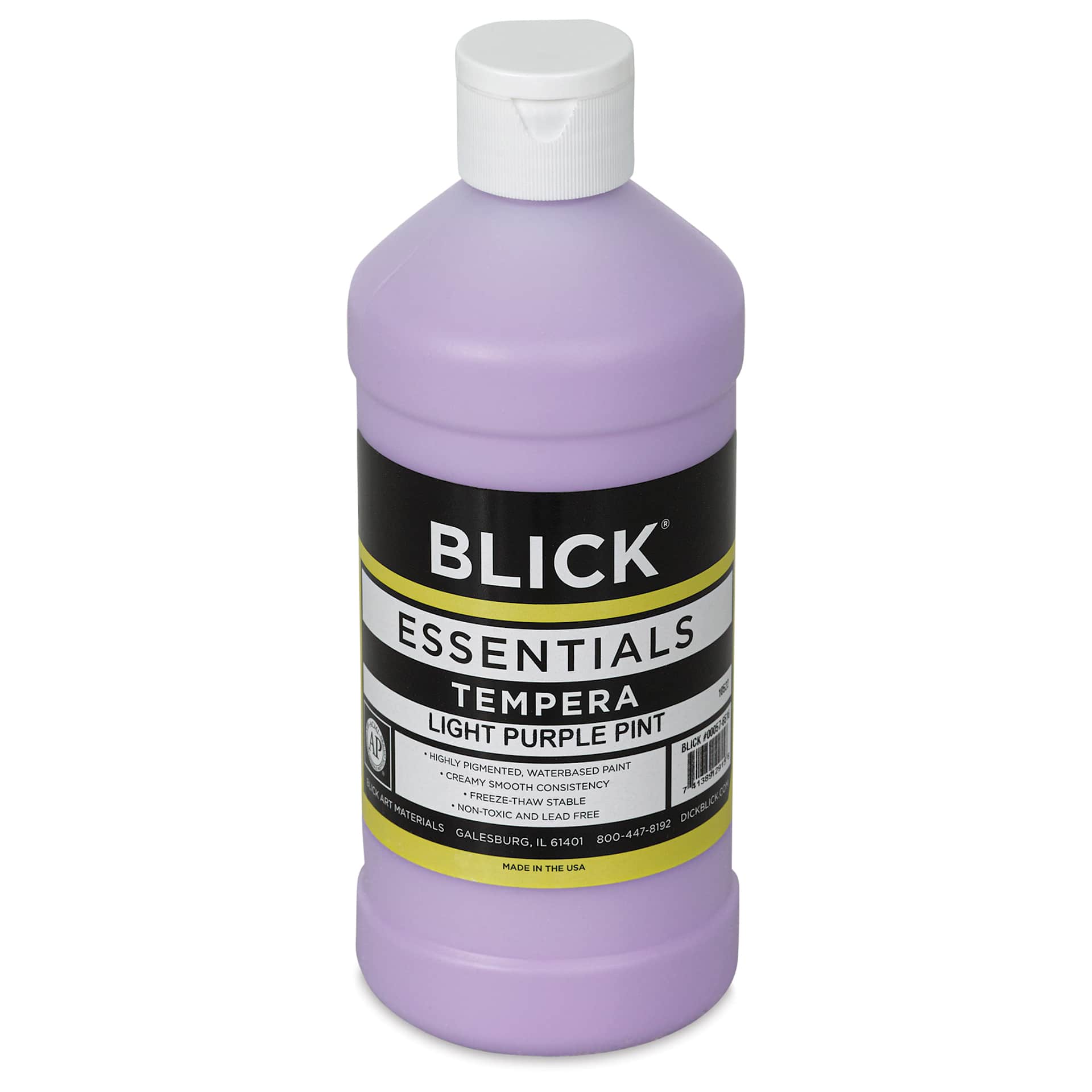 Blick Essentials Tempera - Light Purple, Pint (Front of bottle)