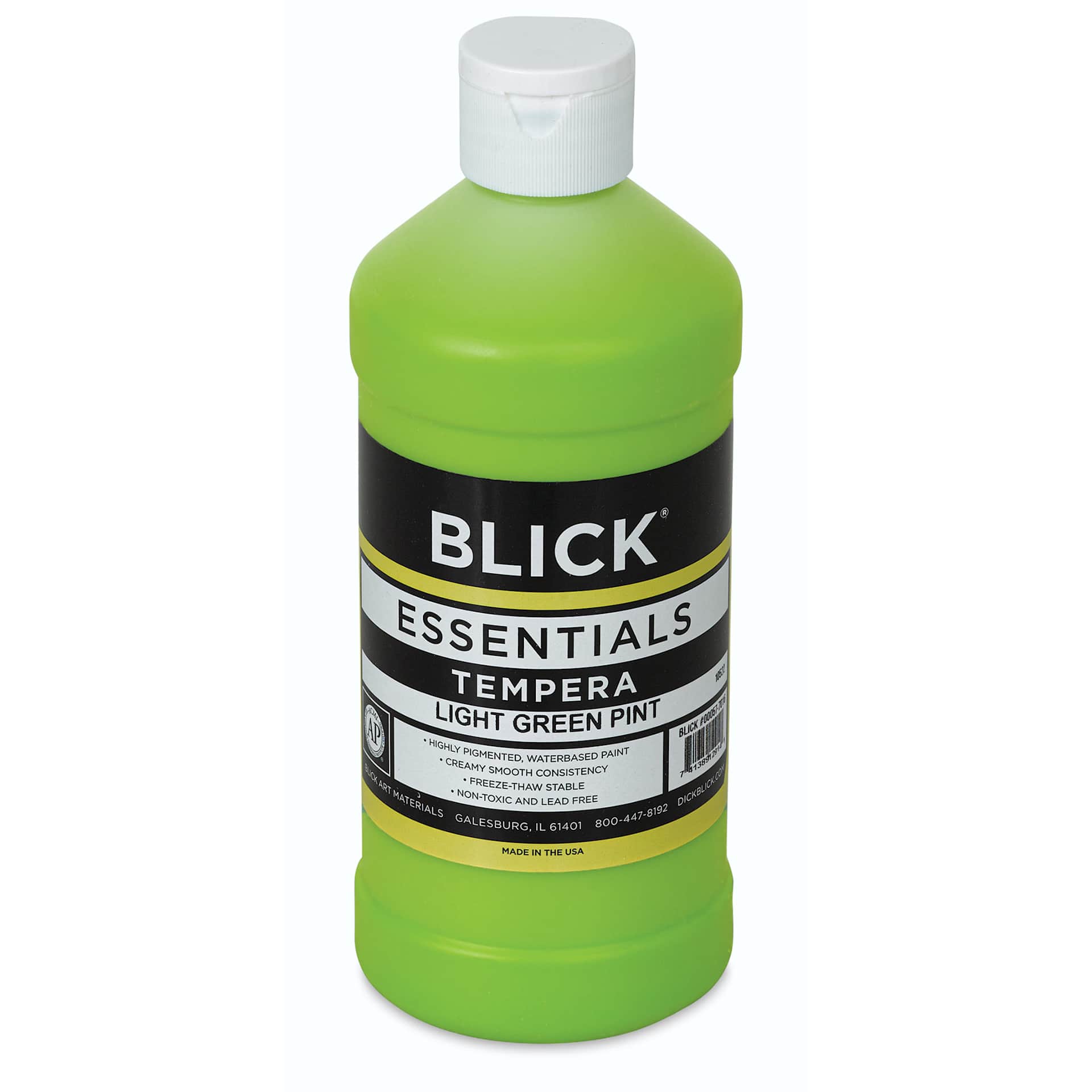 Blick Essentials Tempera - Light Green, Pint (Front of bottle)