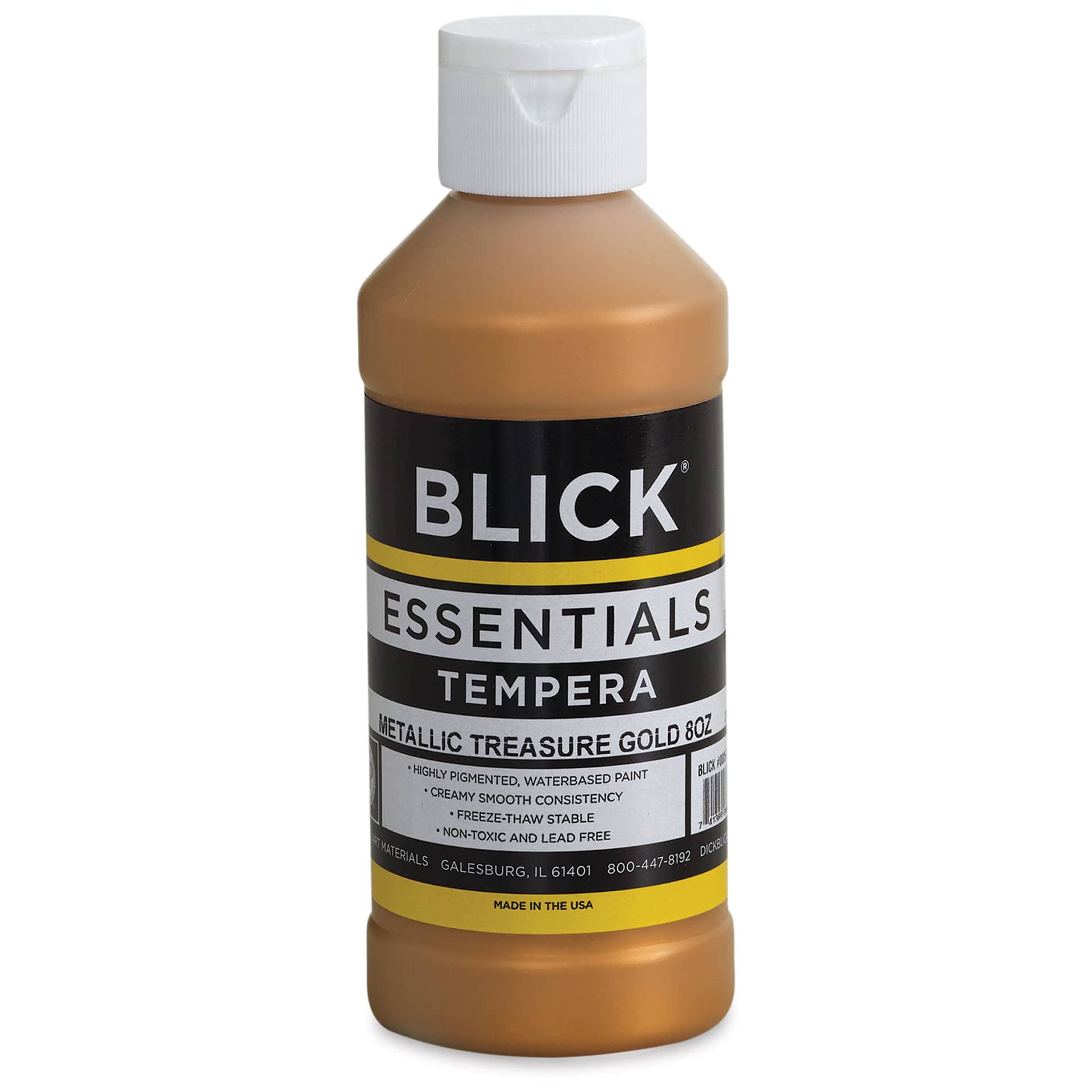 Blick Essentials Tempera - Treasure Gold (Metallic), 8 oz bottle
