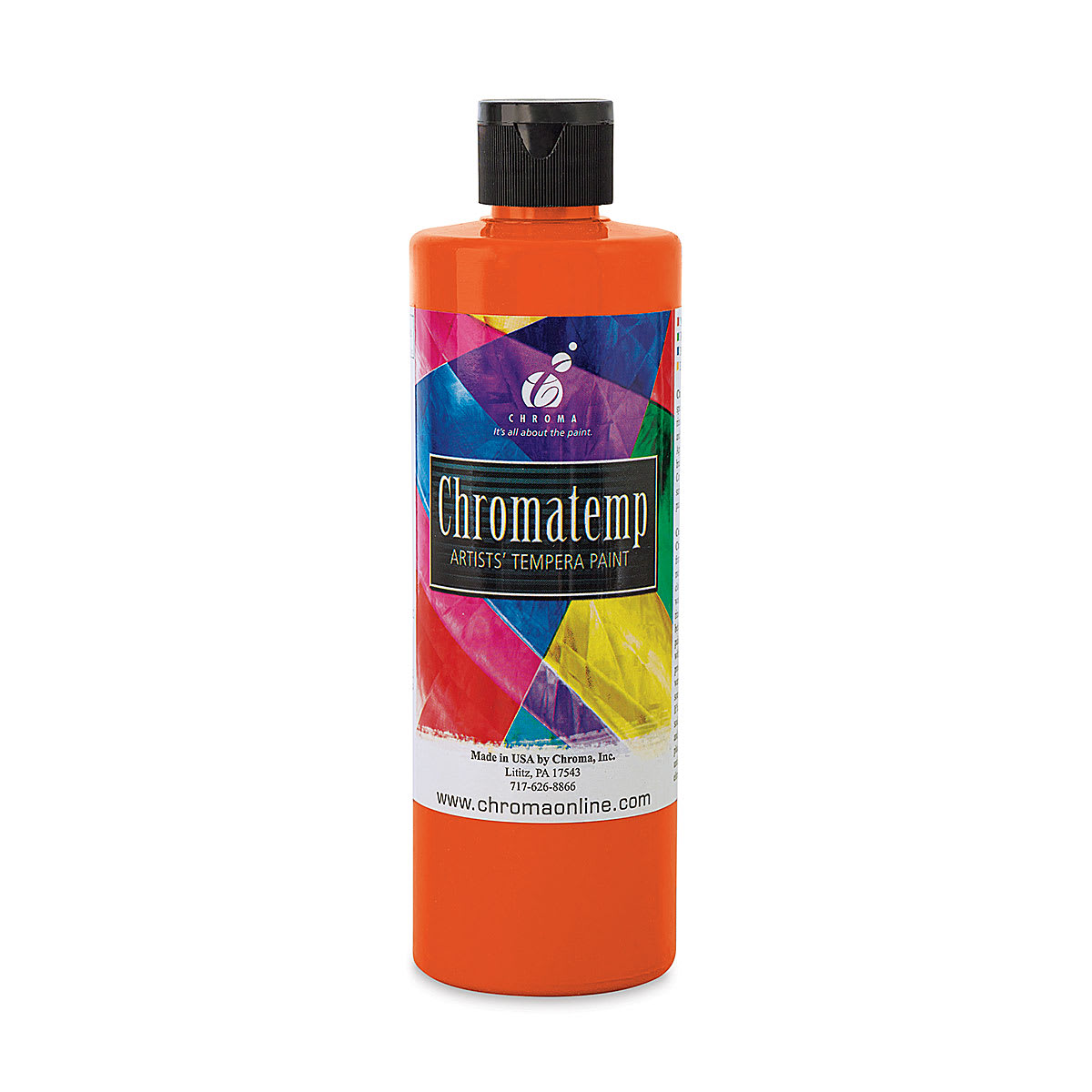 Chroma Chromatemp Artists' Tempera Paint - Orange, Pint