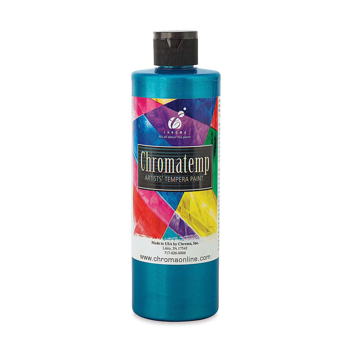 Chroma Chromatemp Artists' Tempera Paint - Pearlescent Turquoise, Pint