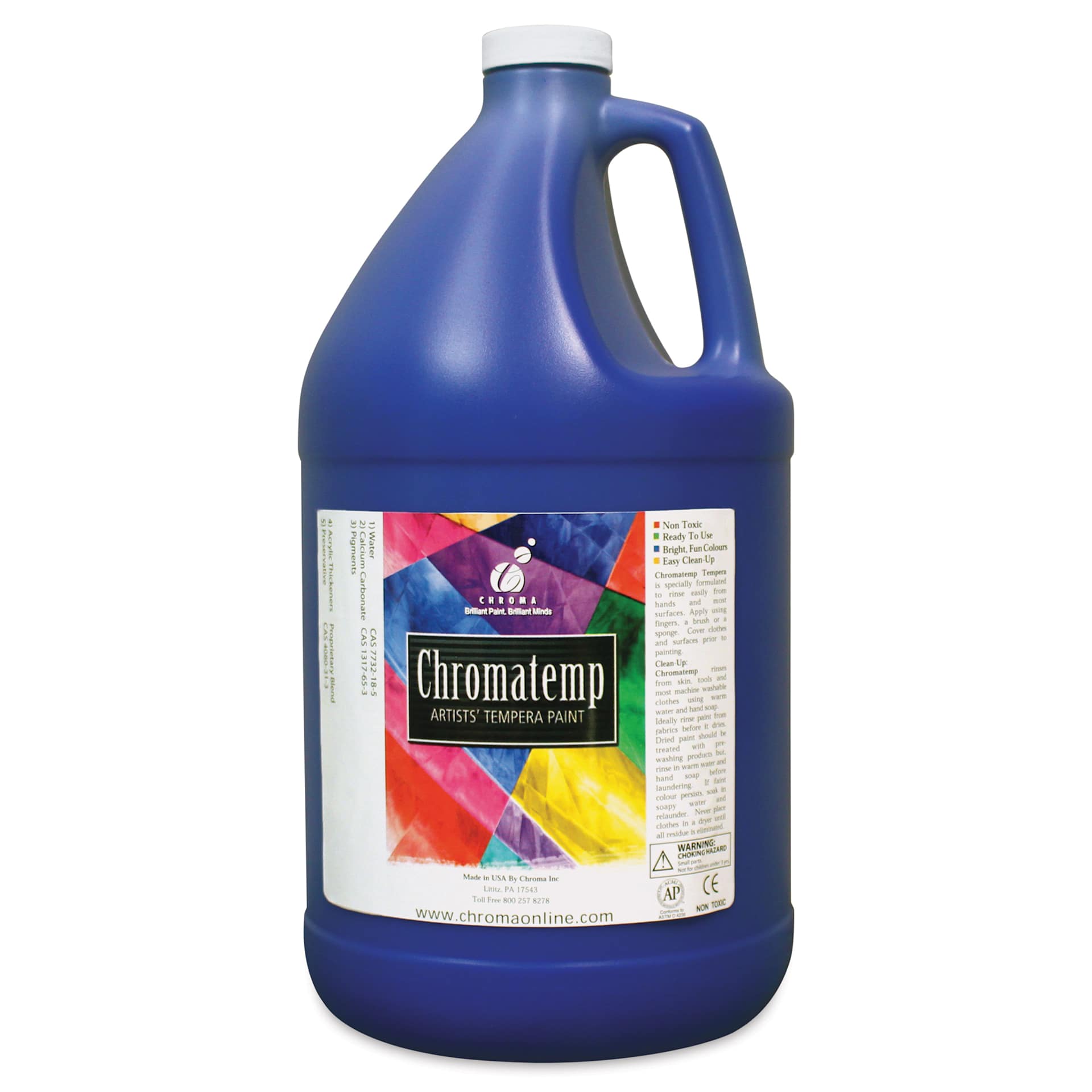 Chroma Chromatemp Artists' Tempera Paint - Ultramarine Blue, 128 oz