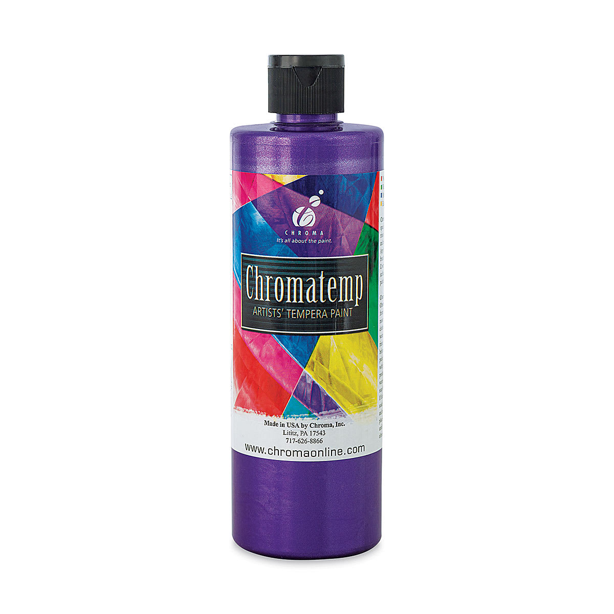 Chroma Chromatemp Artists' Tempera Paint - Pearlescent Violet, Pint