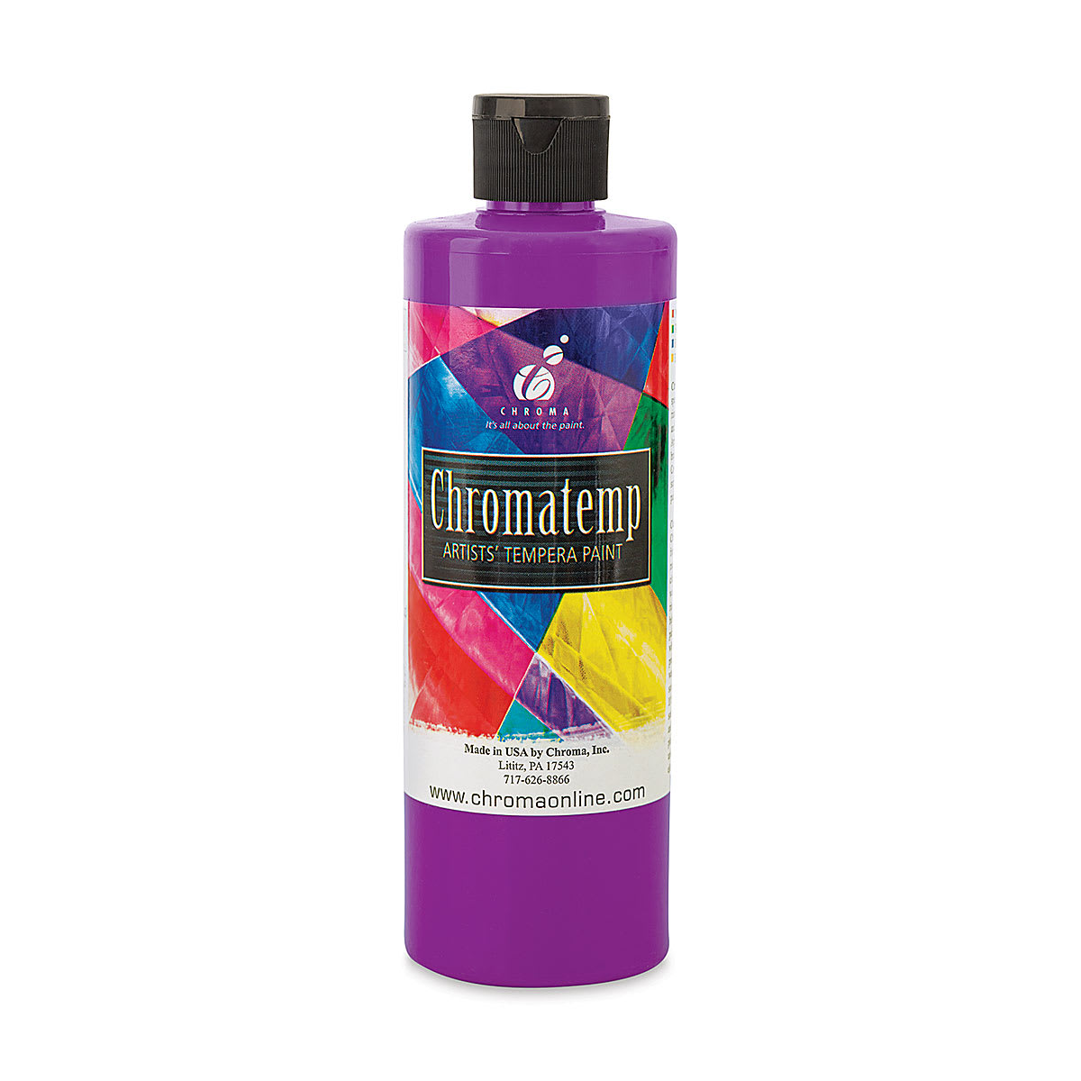 Chroma Chromatemp Artists' Tempera Paint - Fluorescent Violet, Pint