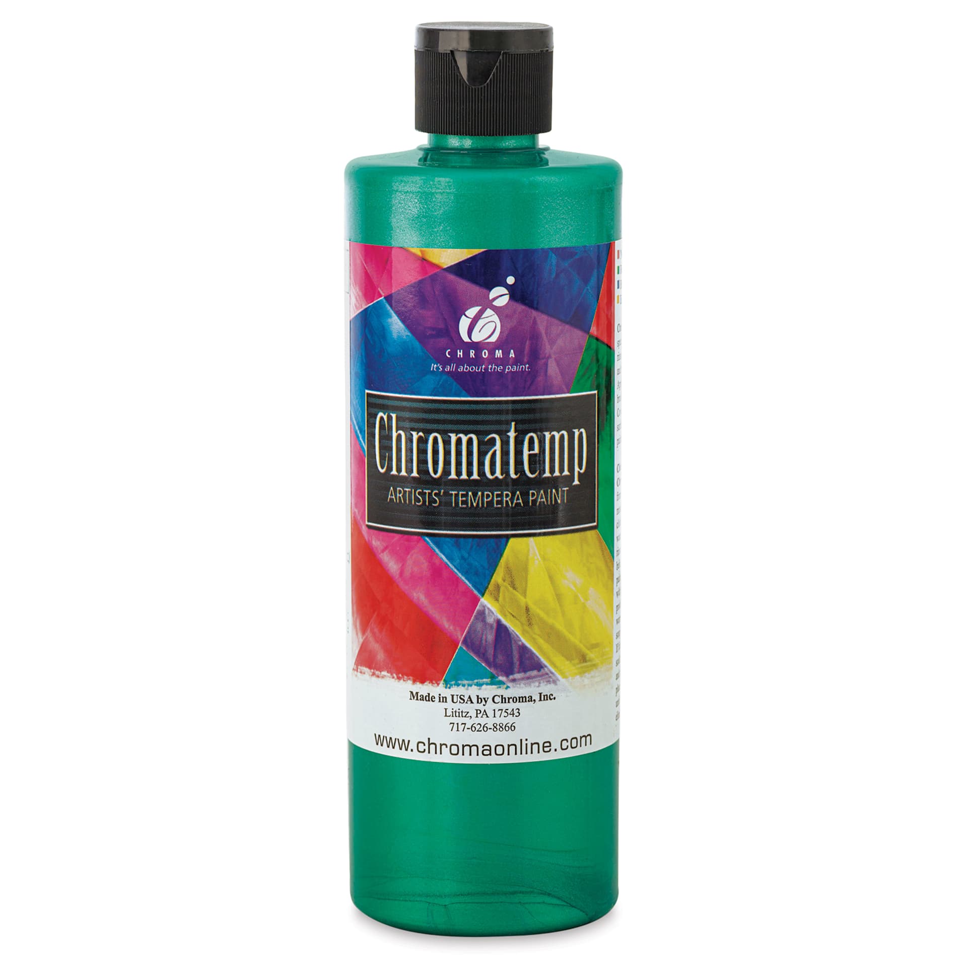Chroma Chromatemp Artists' Tempera Paint - Pearlescent Green, Pint