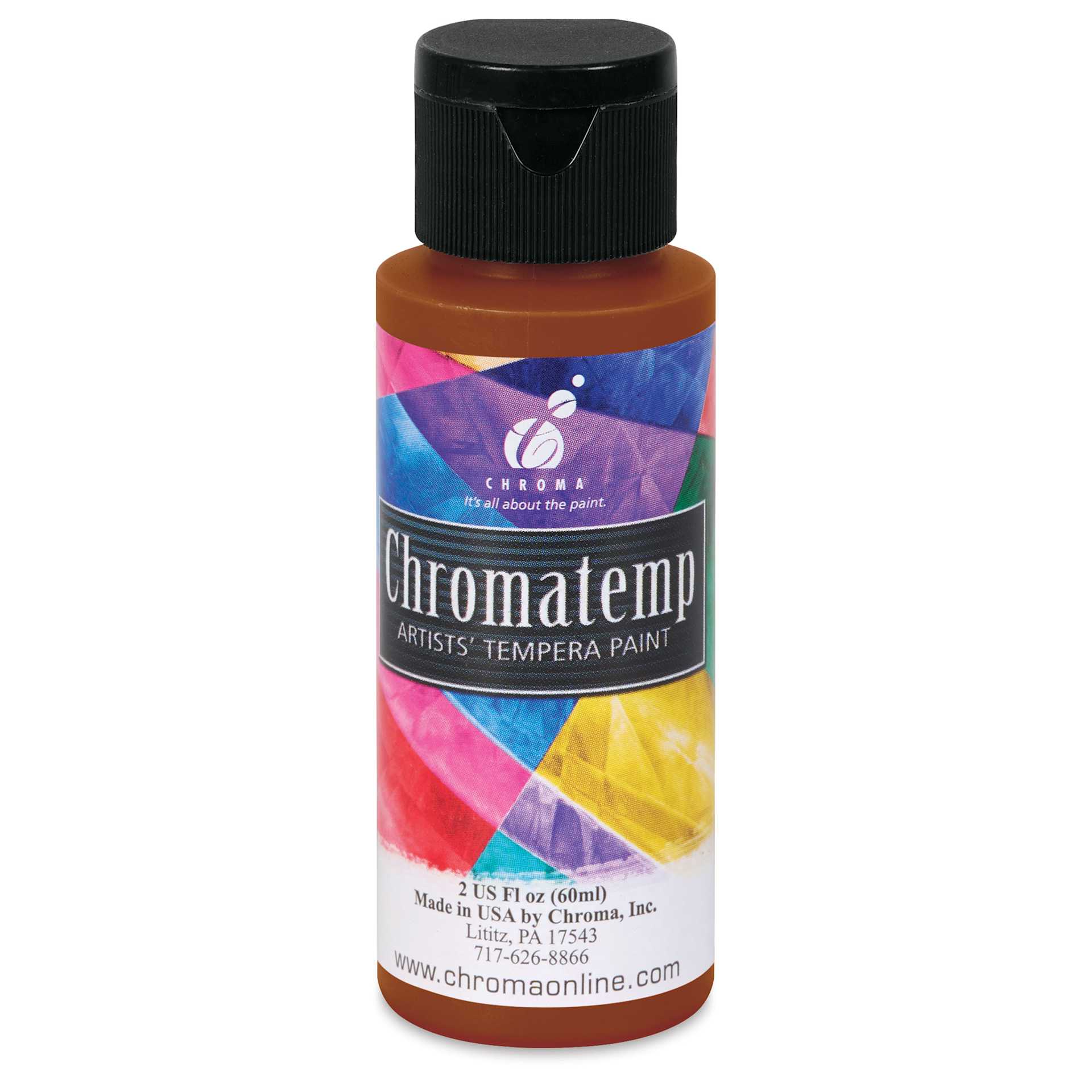 Chroma Chromatemp Artists' Tempera Paint - Brown, 2 oz