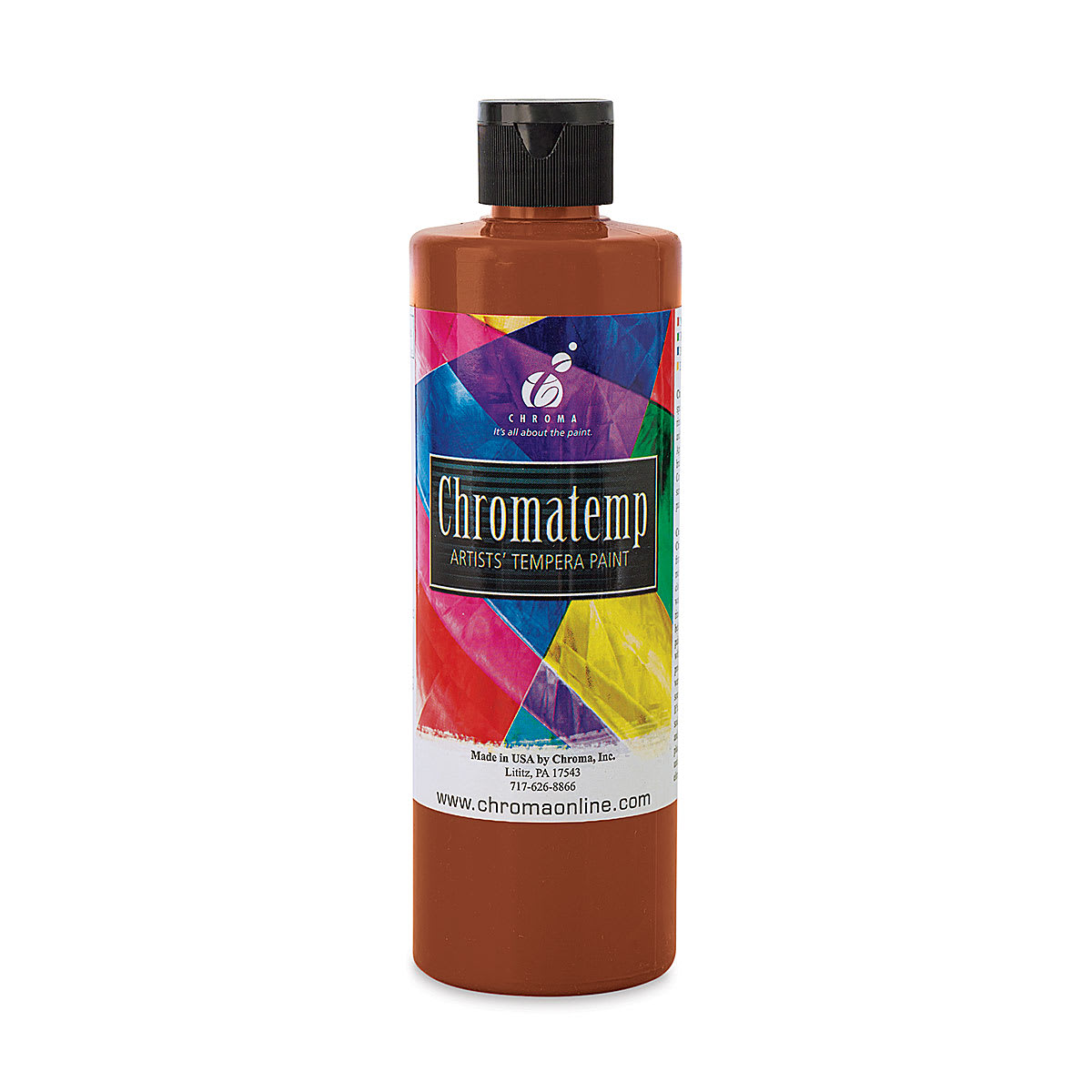 Chroma Chromatemp Artists' Tempera Paint - Brown, Pint