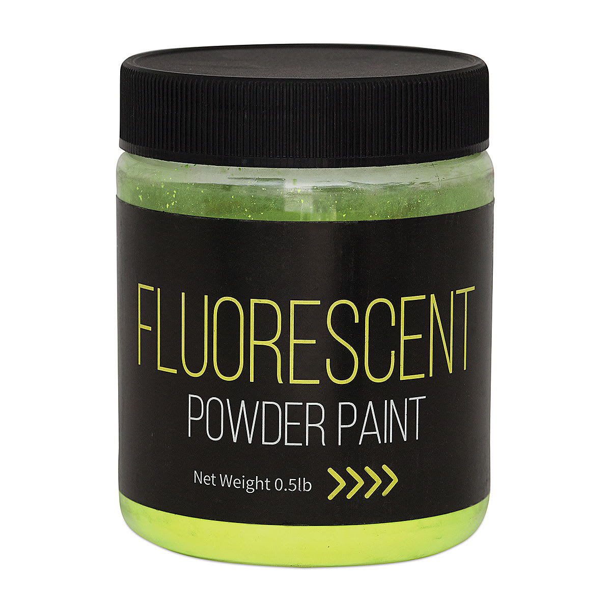 Richeson Powder Tempera Paint - Fluorescent Yellow, 1/2 lb Jar