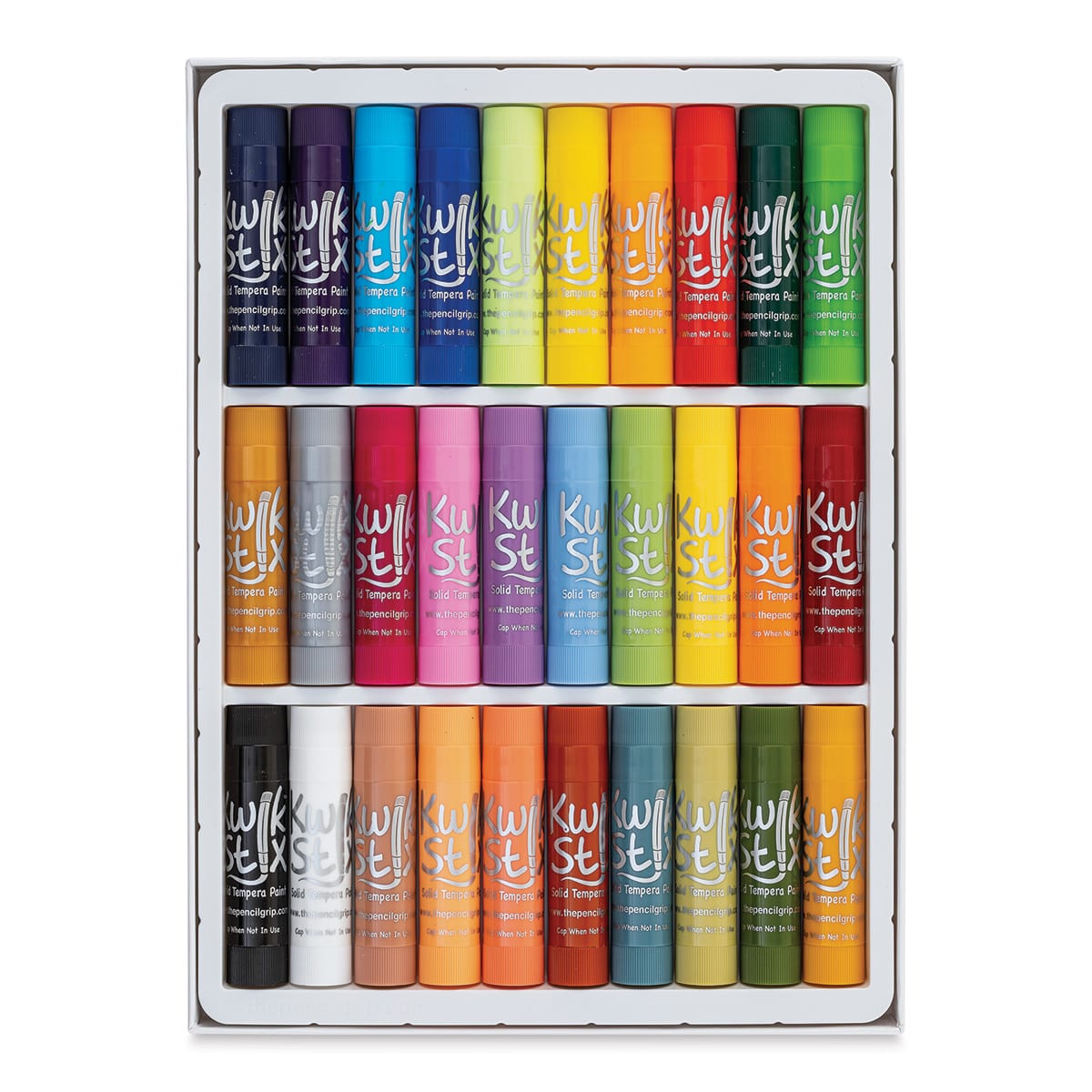 Kwik Stix Tempera Paint - Set of 30, Assorted Colors (Out of packaging)