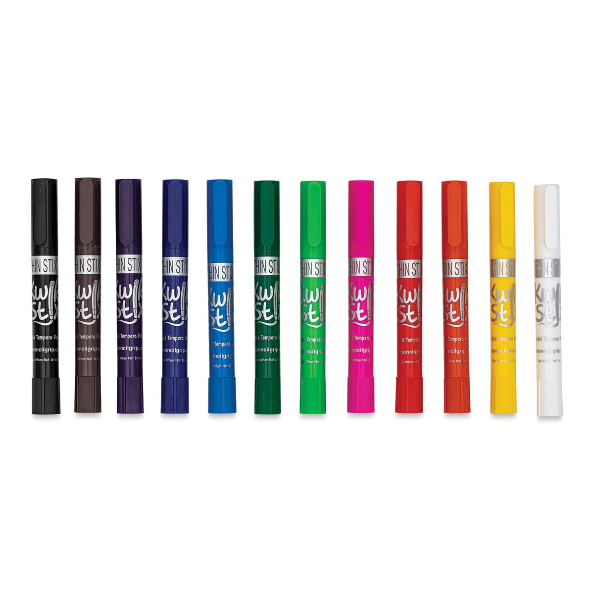 Kwik Stix Tempera Paint -Thin Stix, Classic Colors, Set of 12 (Out of packaging)