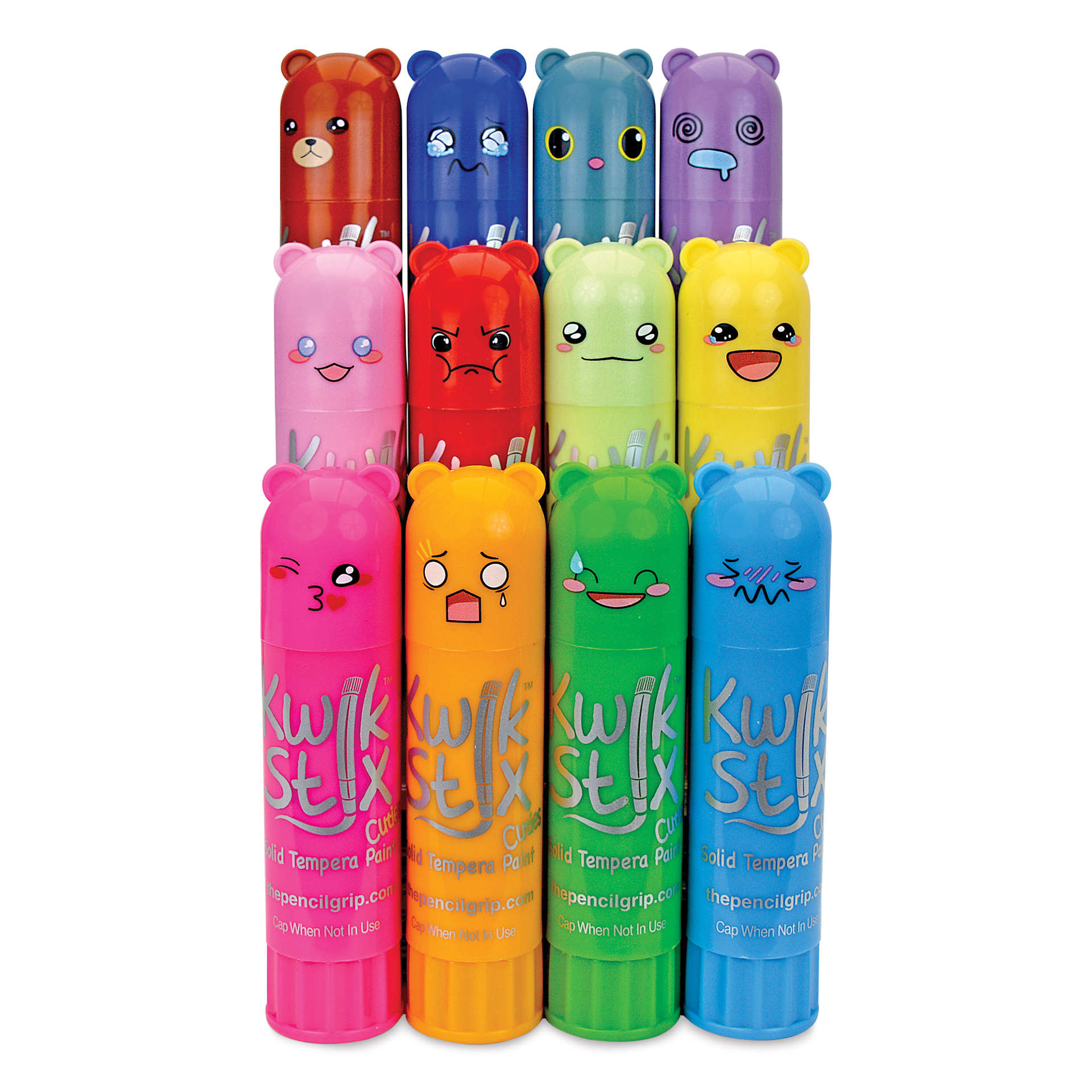 Kwik Stix Tempera Paint - Set of 12, Cuties, Assorted Colors - out of packaging
