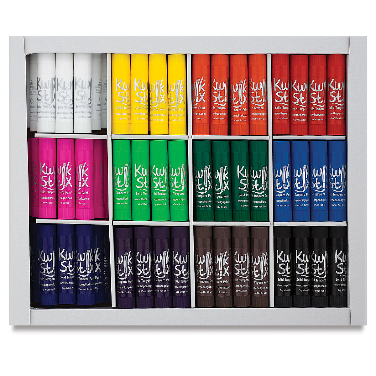 Kwik Stix Tempera Paint - Primary Colors, Set of 144 set contents