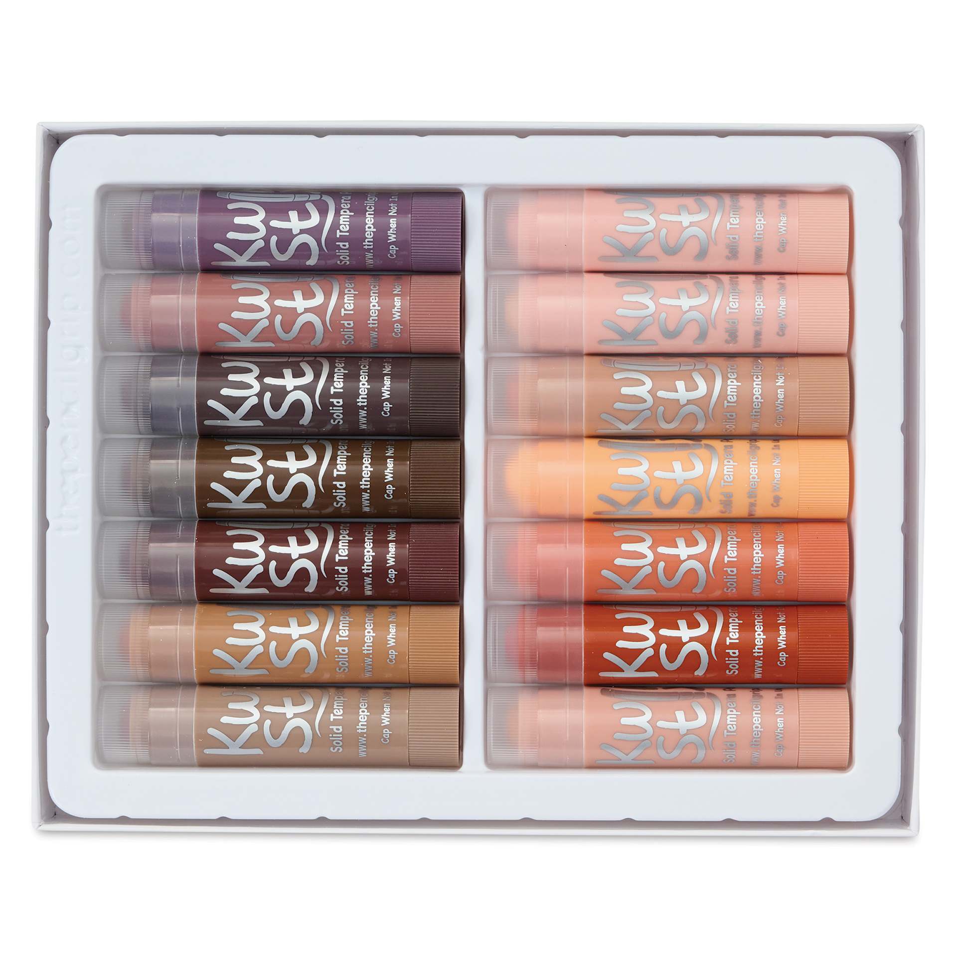 Kwik Stix Tempera Paint - Global Skin Tone Colors, Set of 14 (Open package)
