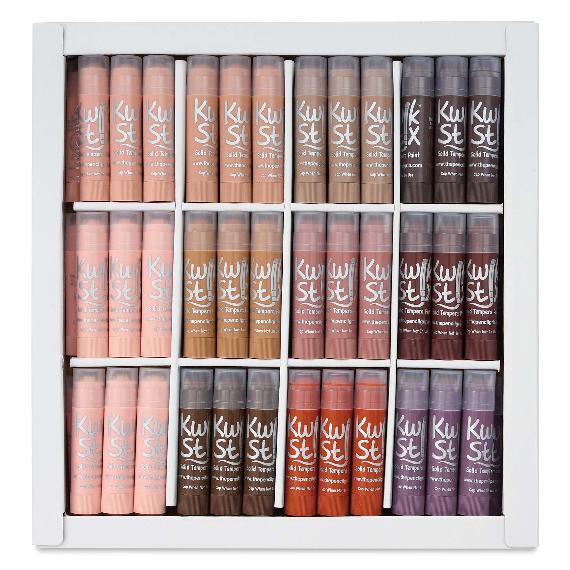 Kwik Stix Tempera Paint - Global Skin Tone Colors, Classpack Set of 72 (Package open)