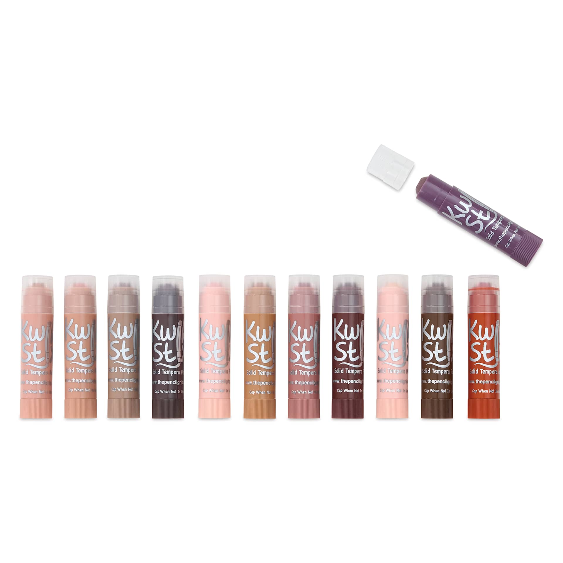 Kwik Stix Tempera Paint - Global Skin Tone Colors, Classpack Set of 72 (Sticks with one cap off)