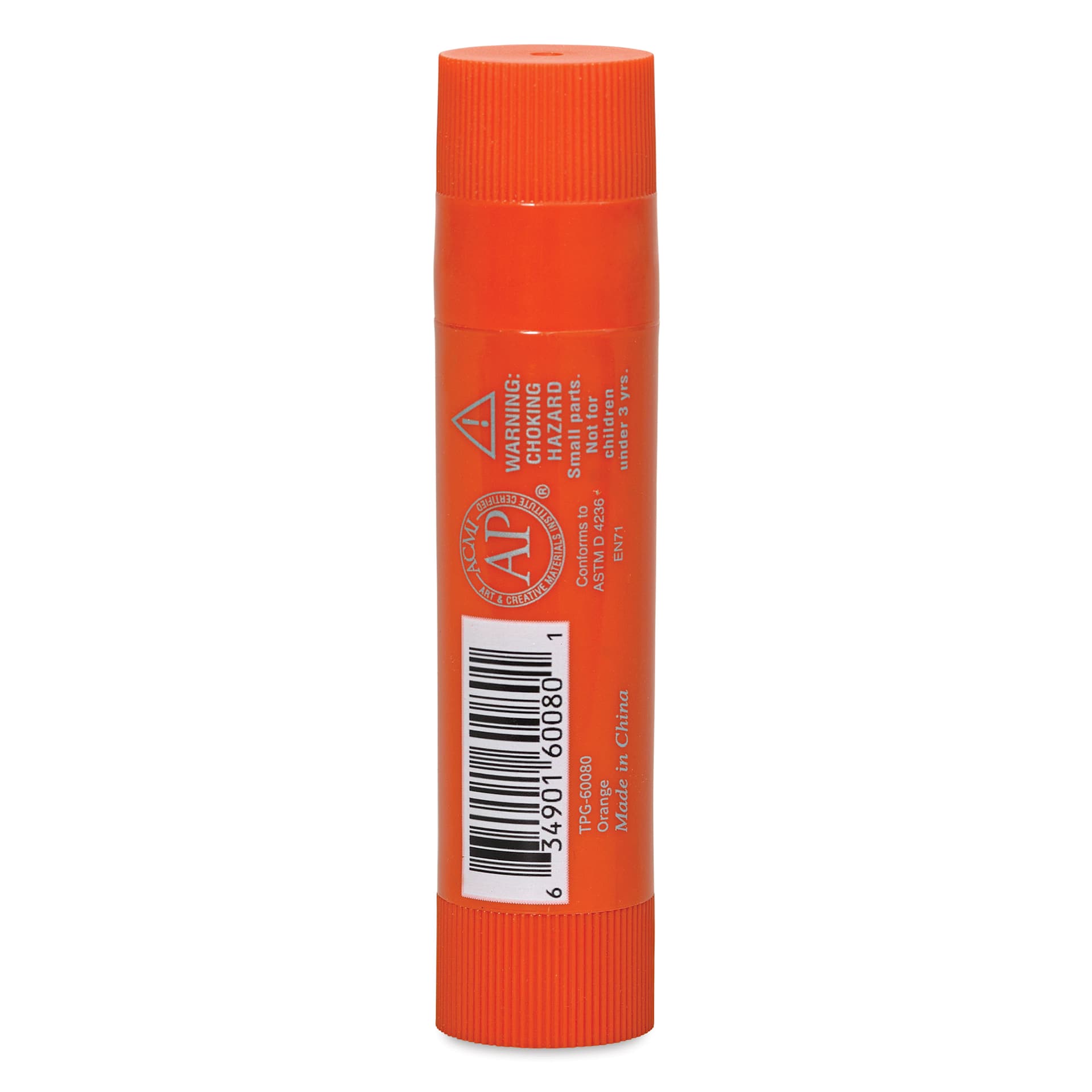 Kwik Stix Tempera Paint Sticks - Orange, Set of 12 back of stick