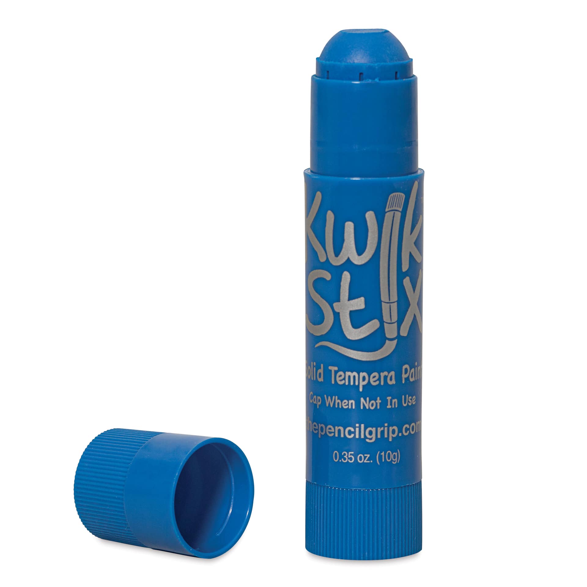 Kwik Stix Tempera Paint Sticks - Light Blue single stick with cap off