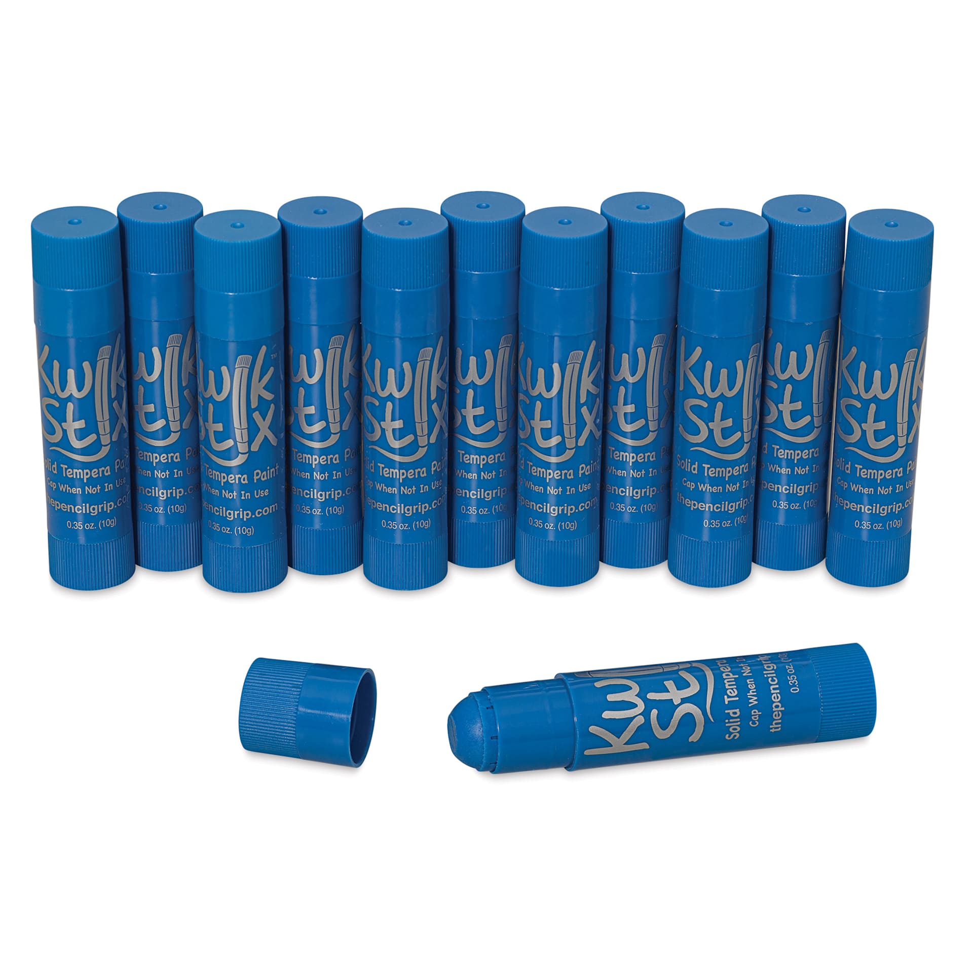 Kwik Stix Tempera Paint Sticks - Light Blue, Set of 12 set contents