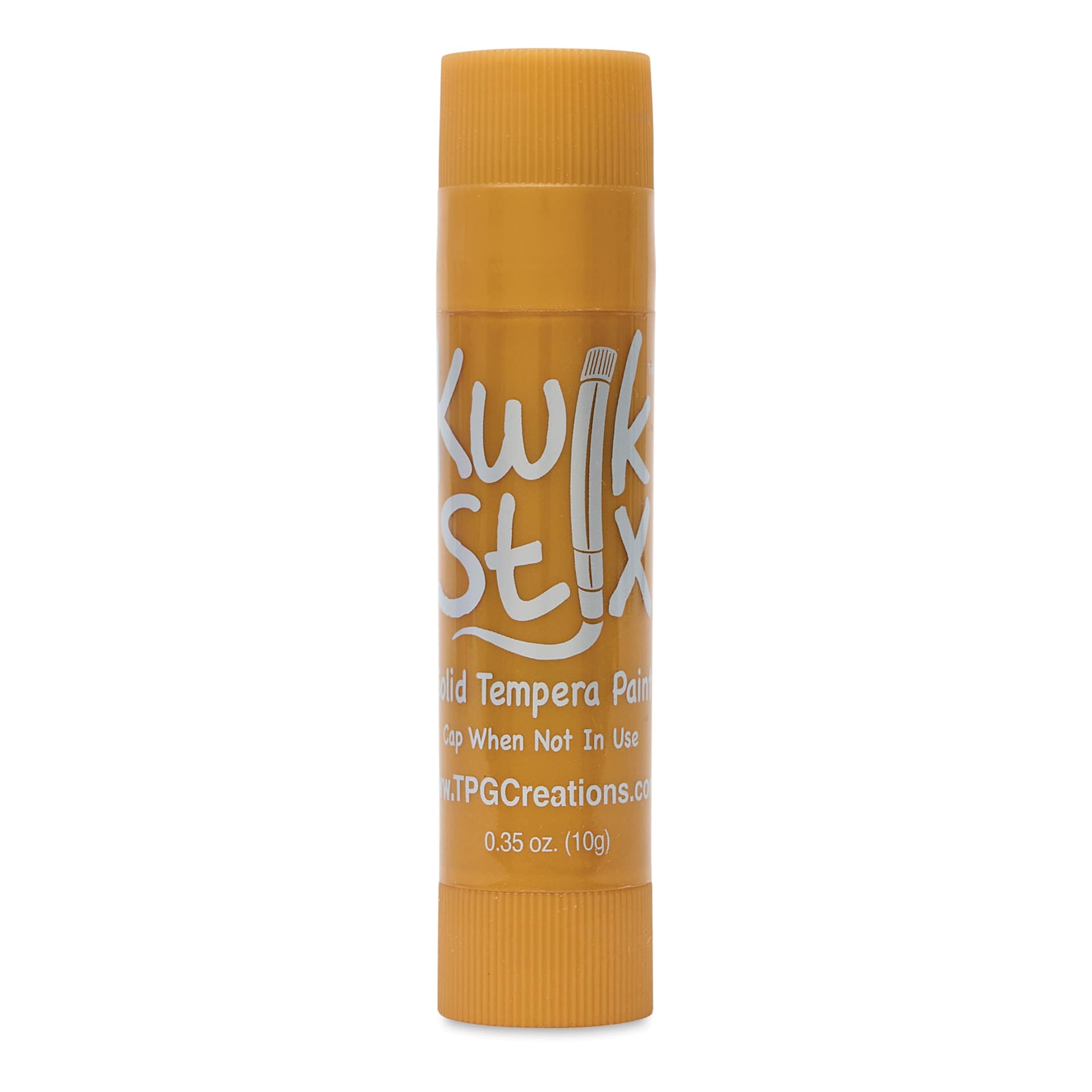 Kwik Stix Tempera Paint Sticks - Gold, front of a single stick