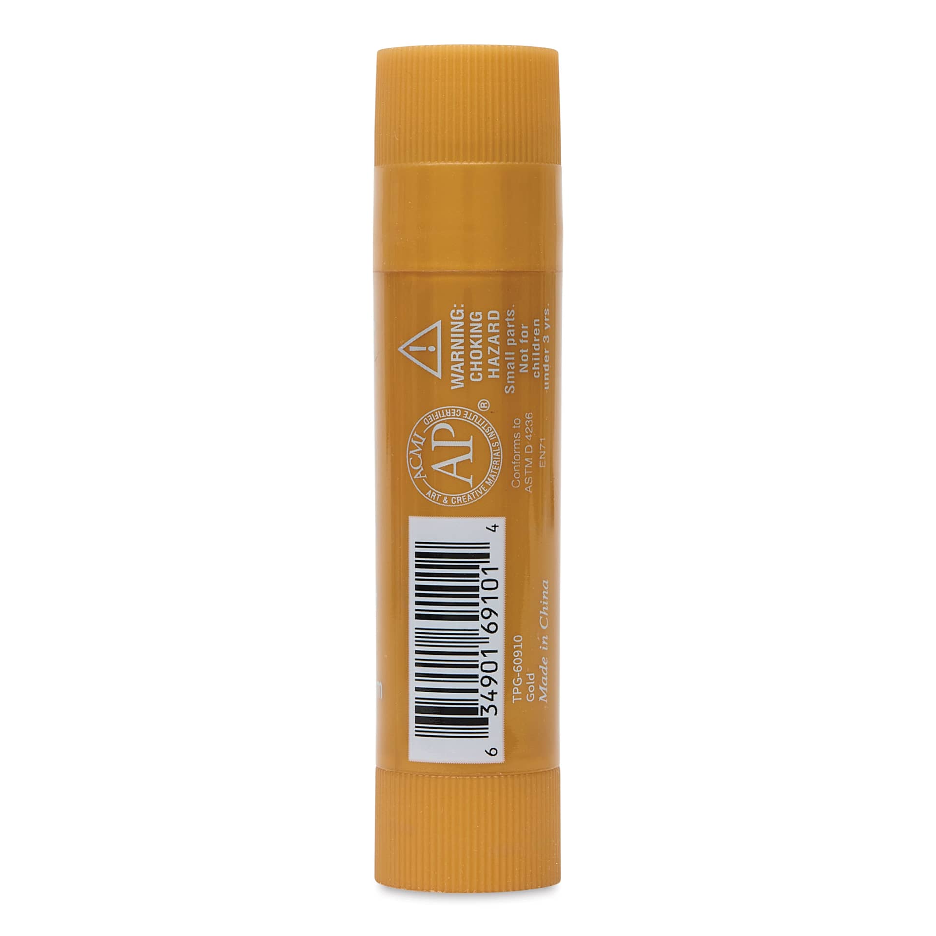 Kwik Stix Tempera Paint Sticks - Gold, back of a single stick