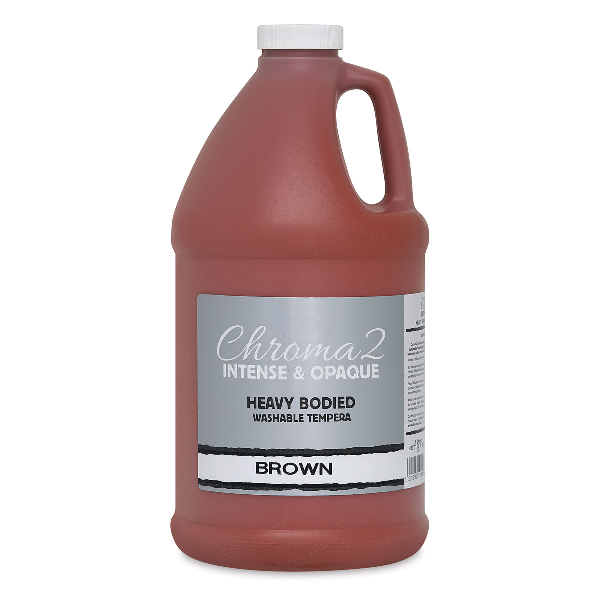 Chroma 2 Washable Tempera Paint - Front of Half Gallon jug of Brown