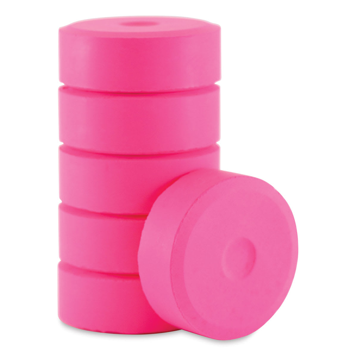 Richeson Tempera Cakes - Fluorescent Pink, Pkg of 6, Small Cakes