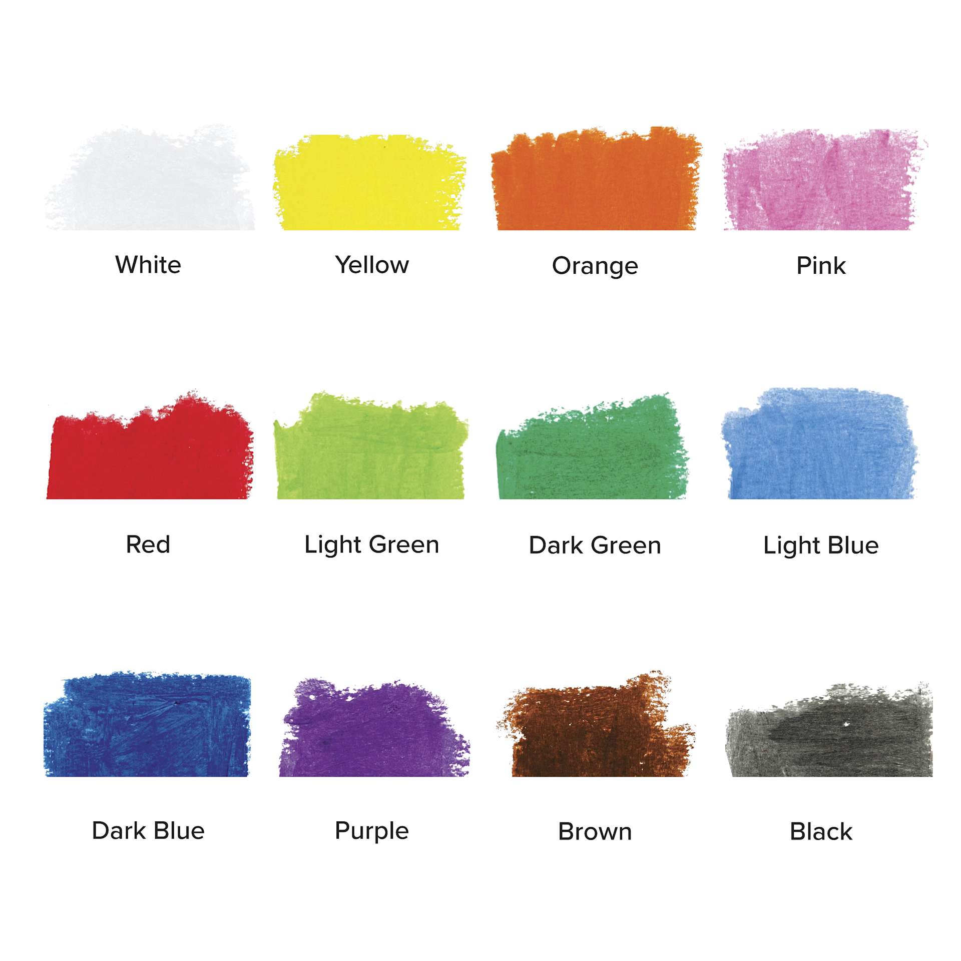 Blick Essentials Tempera Paint Sticks - Set of 12, swatches