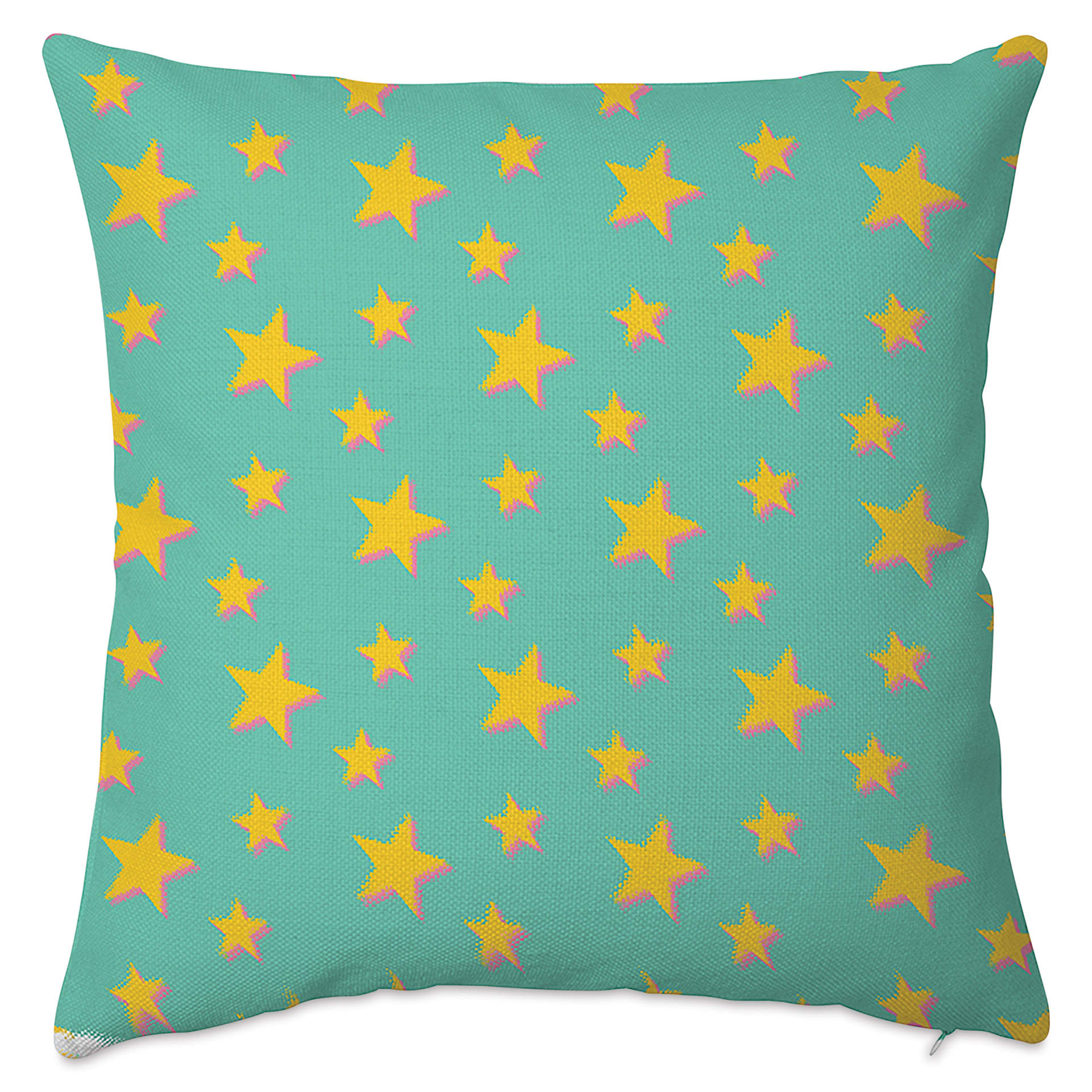 Craft Express Sublimation Printing Square Pillow Case - Linen, Pkg of 4 (finished pillow case example, pillow not included)