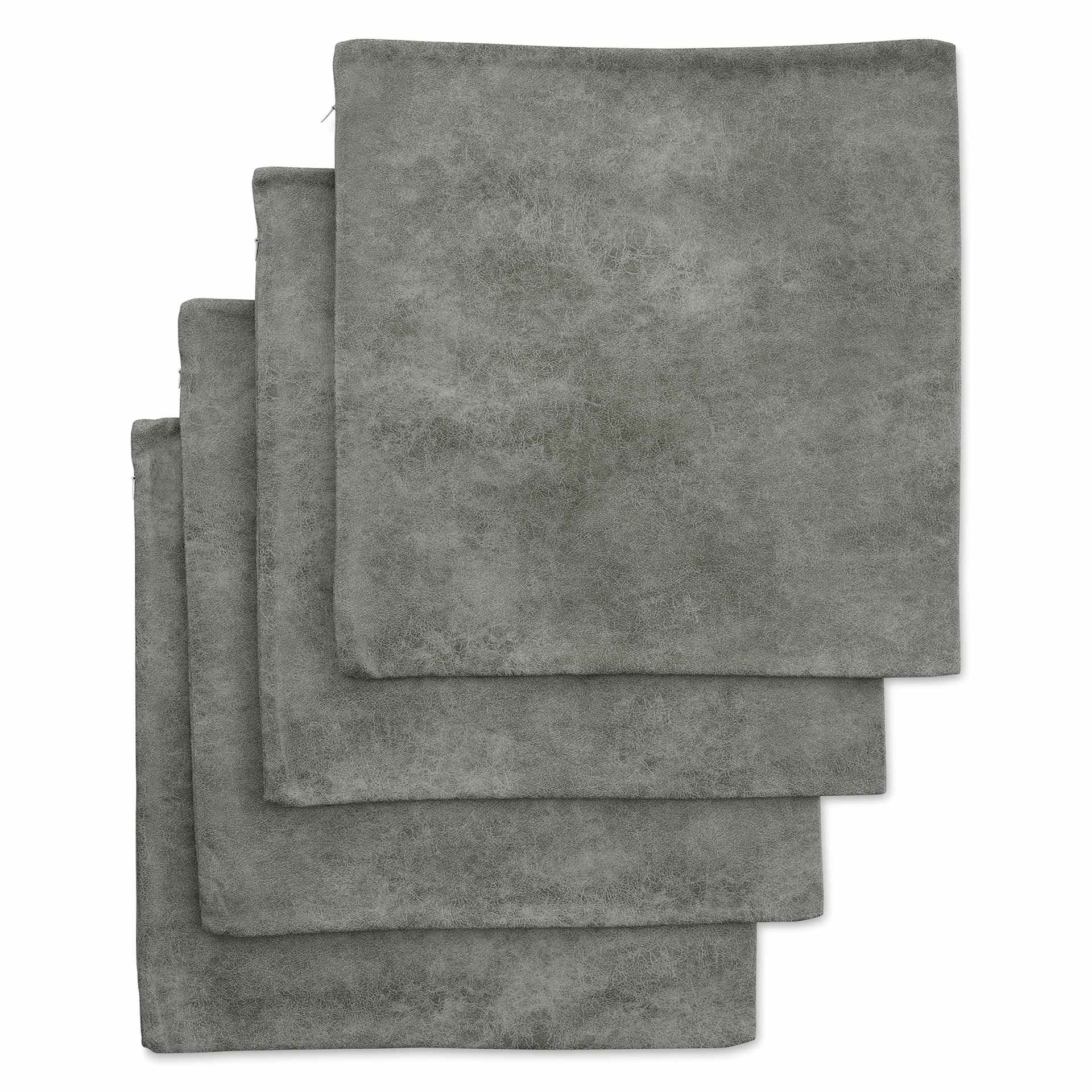 Craft Express Sublimation Printing Square Pillow Case - Dark Grey Vegan Leather, Pkg of 4 (out of packaging)