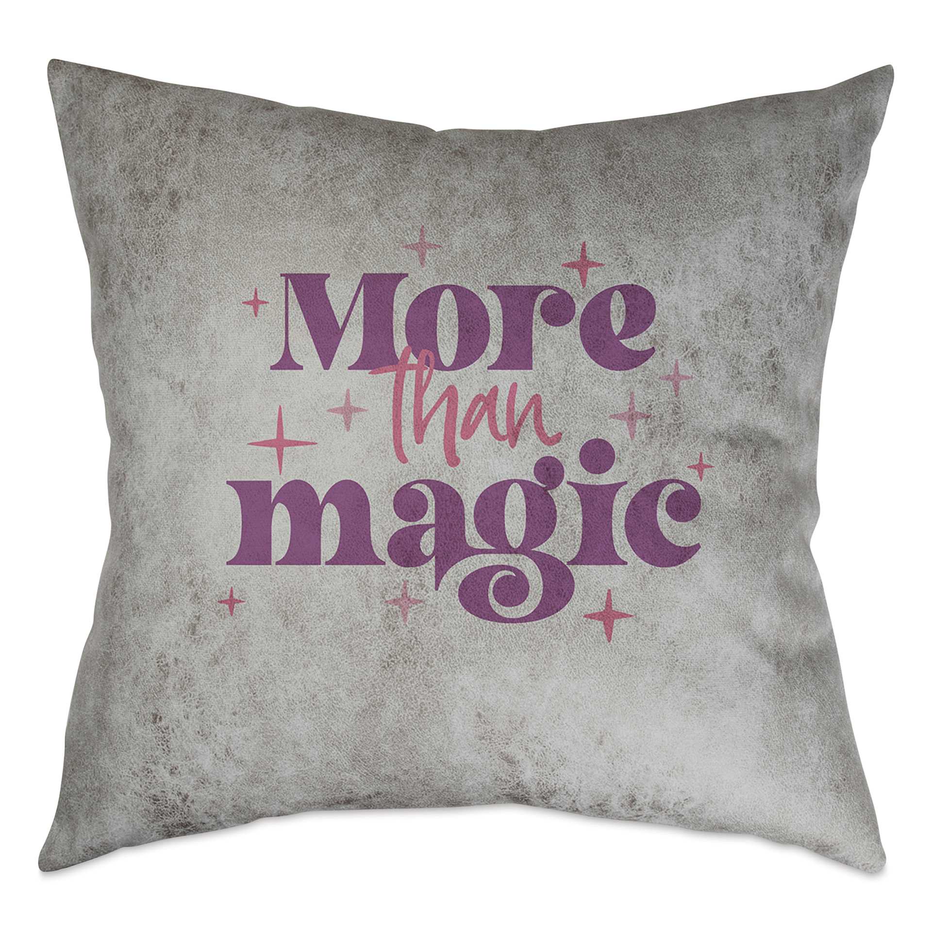 Craft Express Sublimation Printing Square Pillow Case - Dark Grey Vegan Leather, Pkg of 4 (finished pillow case example, pillow not included)