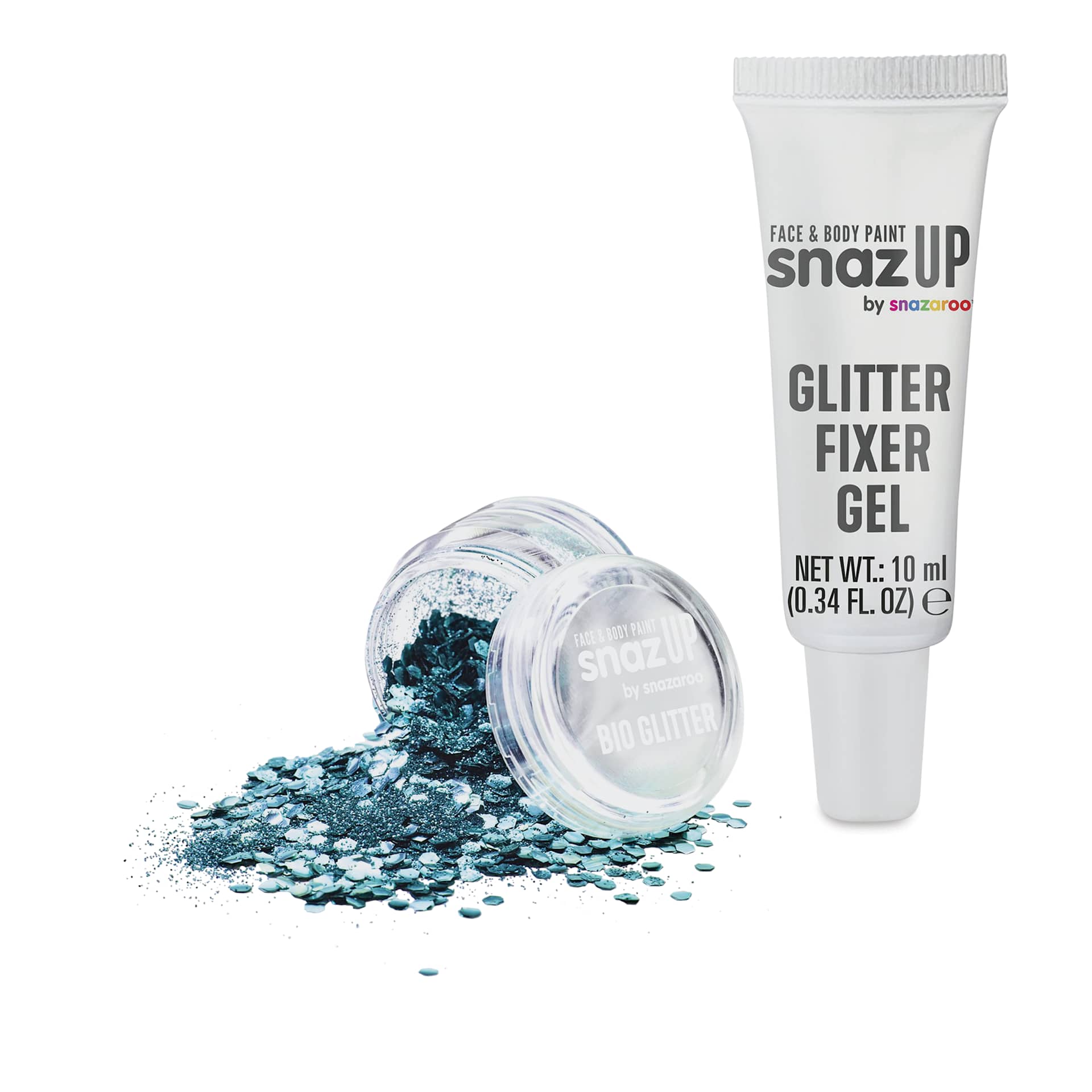 Snazaroo Bio Glitter Kit - Sky Blue (Glitter and Fixer Gel)