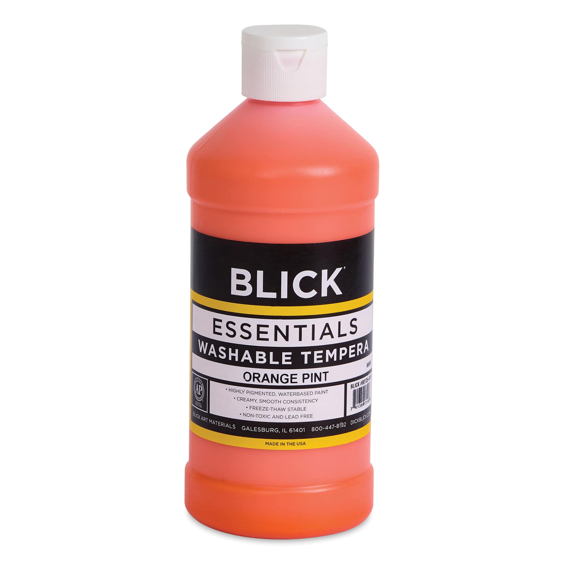 Blick Washable Tempera Paint - Orange, 16 oz