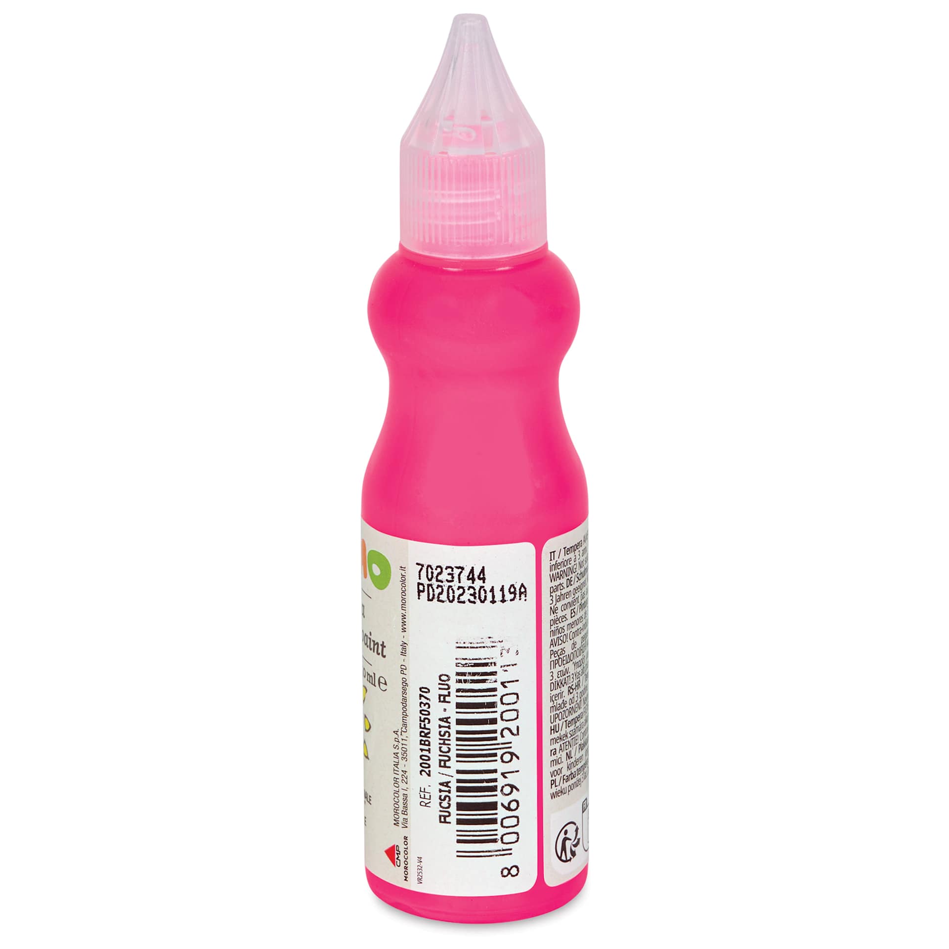 Primo Tempera Paint - Fluorescent Pink, 50 ml back