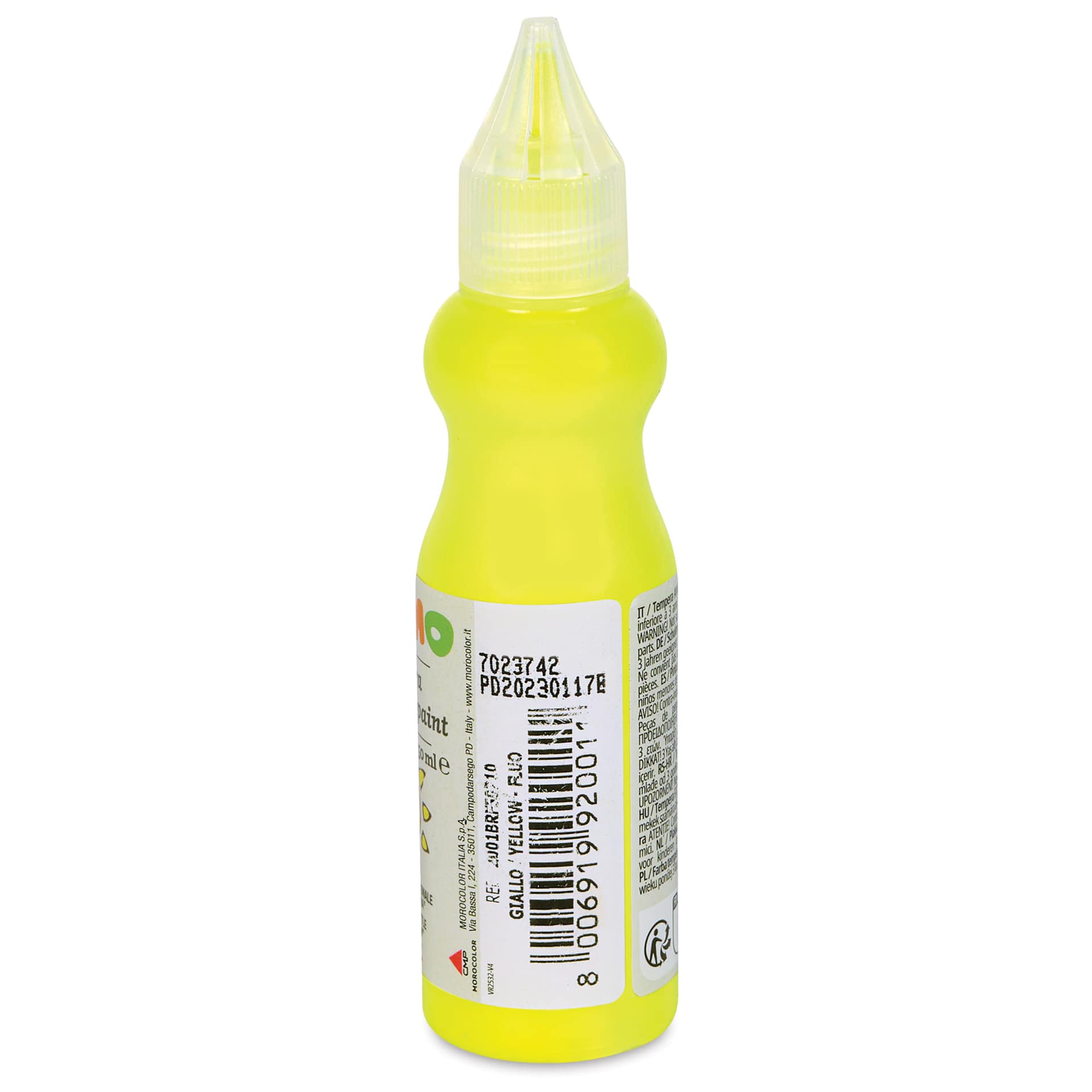 Primo Tempera Paint - Fluorescent Yellow, 50 ml back