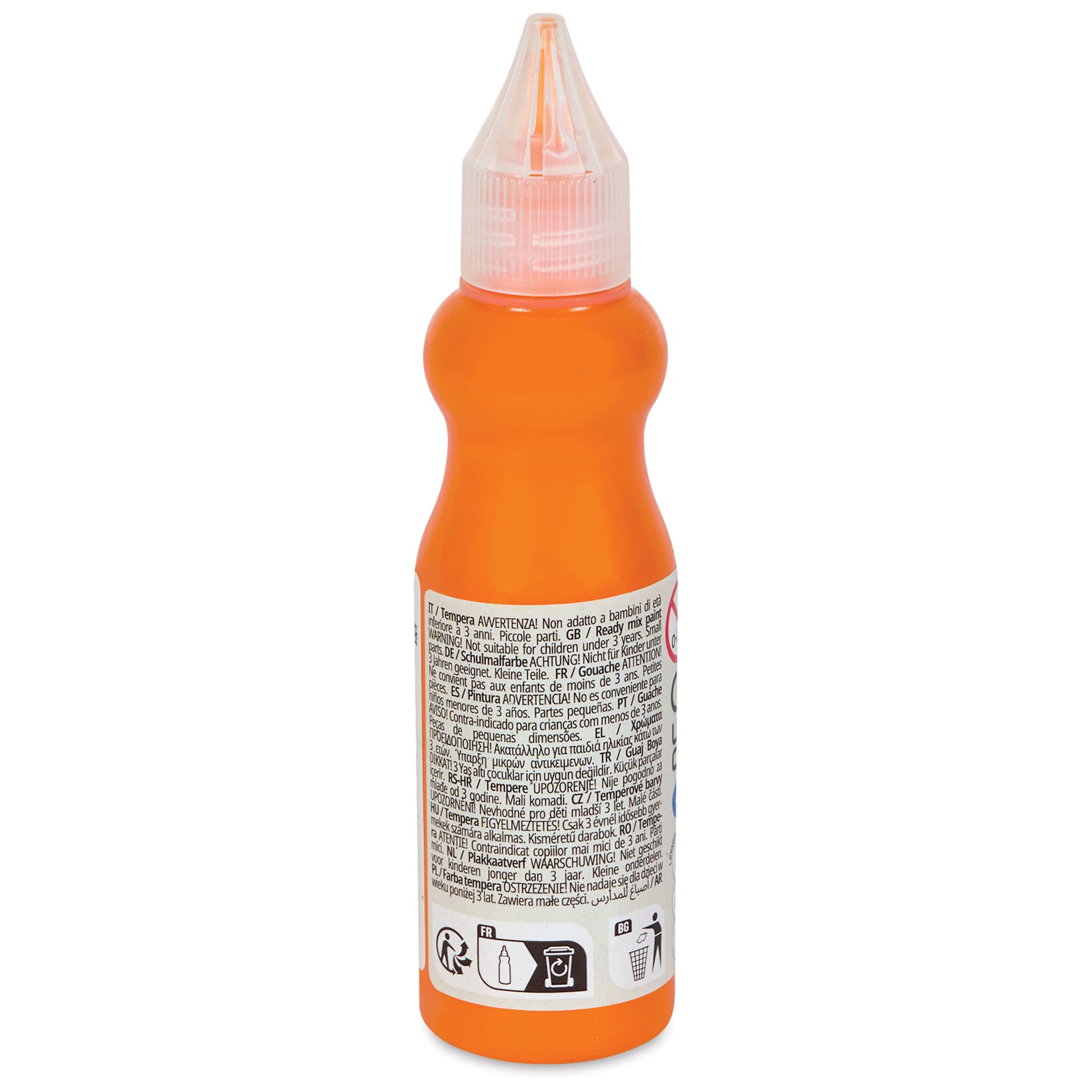 Primo Tempera Paint - Orange, 50 ml side view