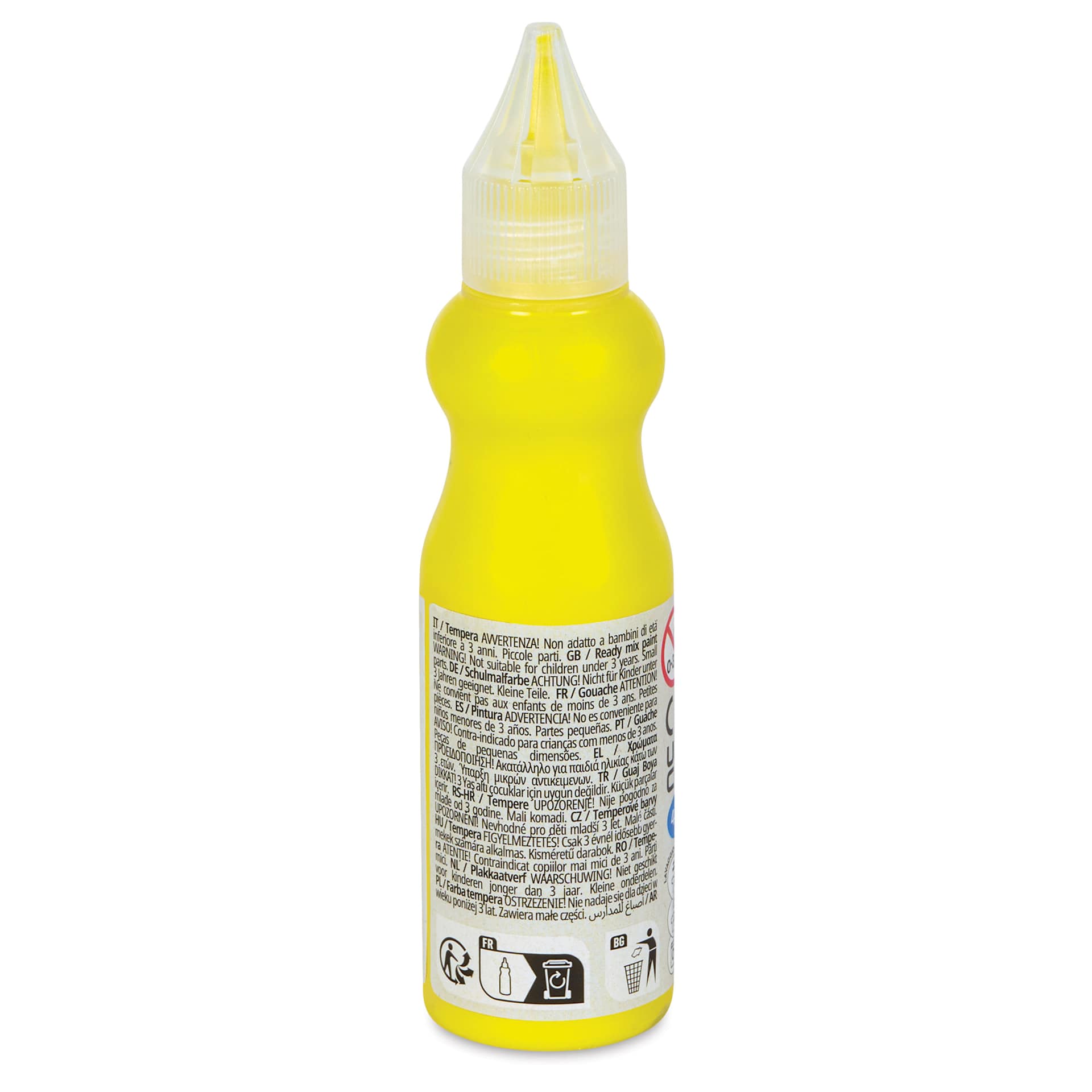 Primo Tempera Paint - Primary Yellow, 50 ml side view