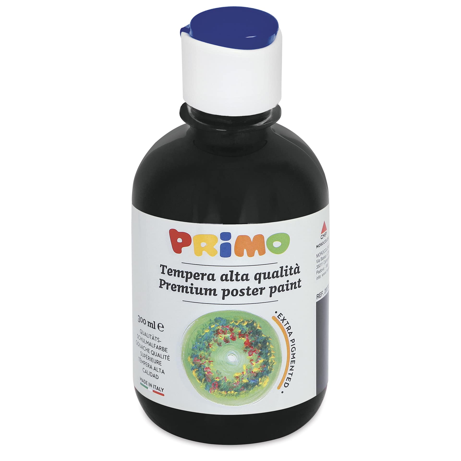 Primo Premium Tempera Paint - Black, 300 ml