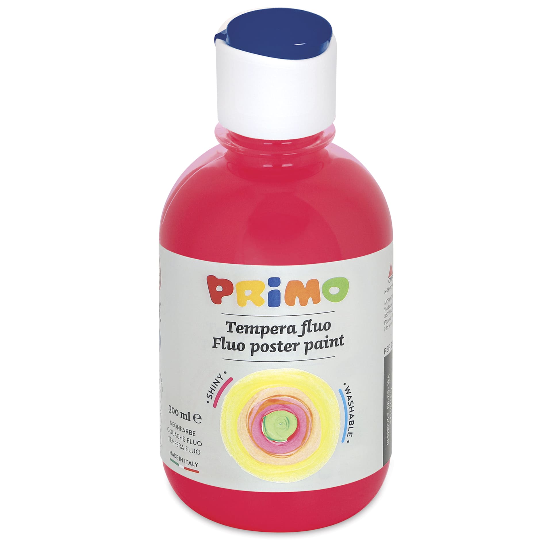 Primo Premium Tempera Paint - Fluorescent Red, 300 ml