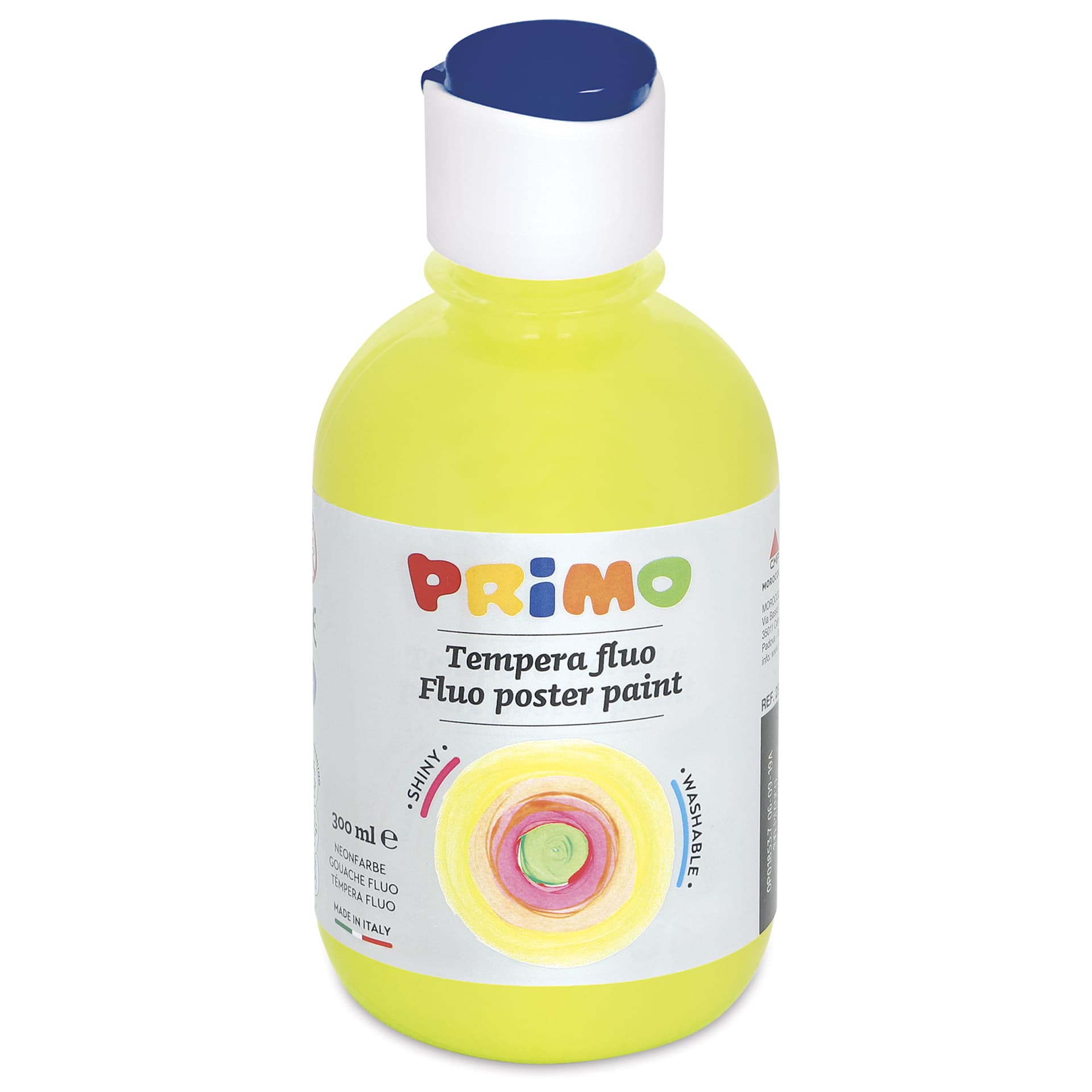 Primo Premium Tempera Paint - Fluorescent Yellow, 300 ml