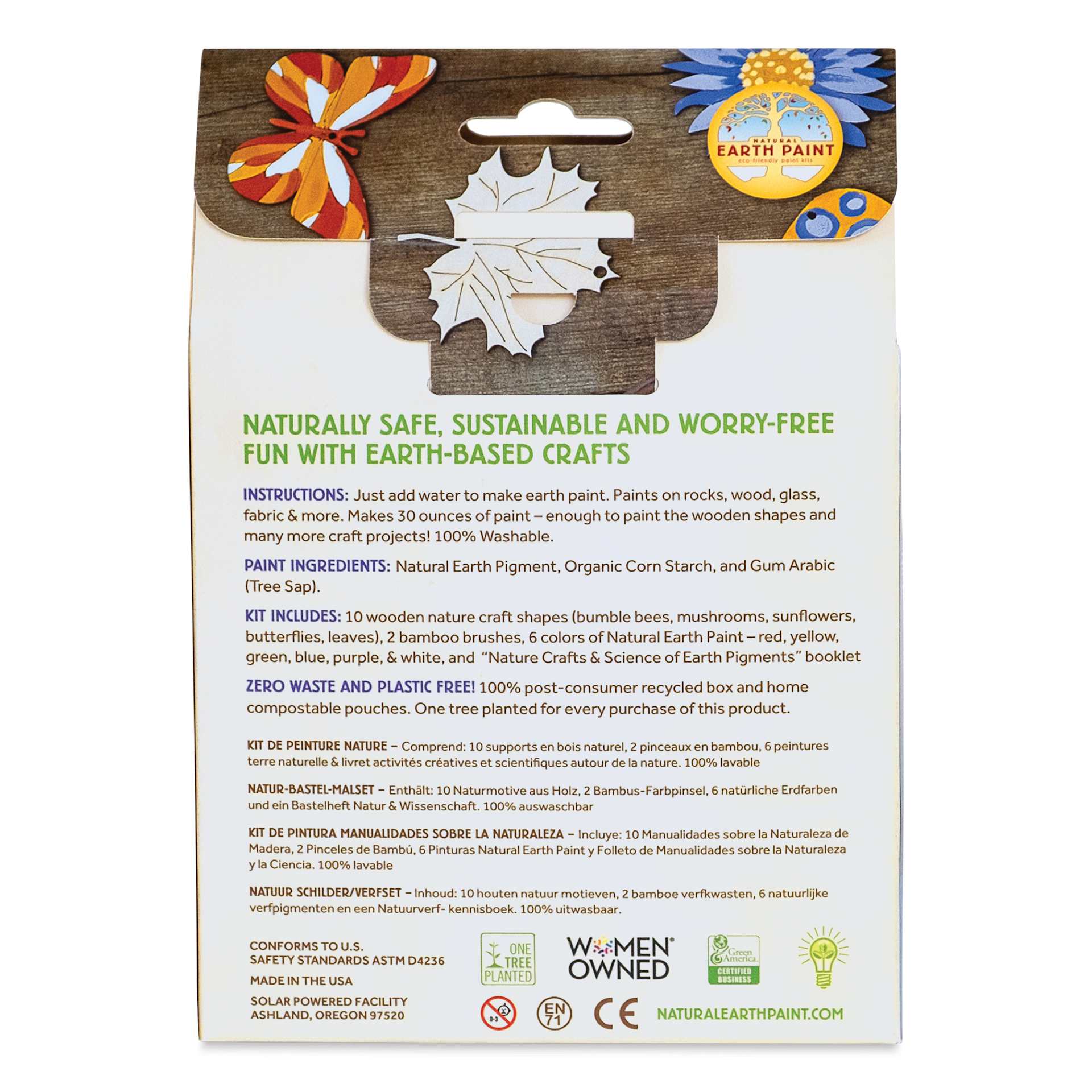Natural Earth Paint Tempera Paint Powder - Nature Craft Kit back of package