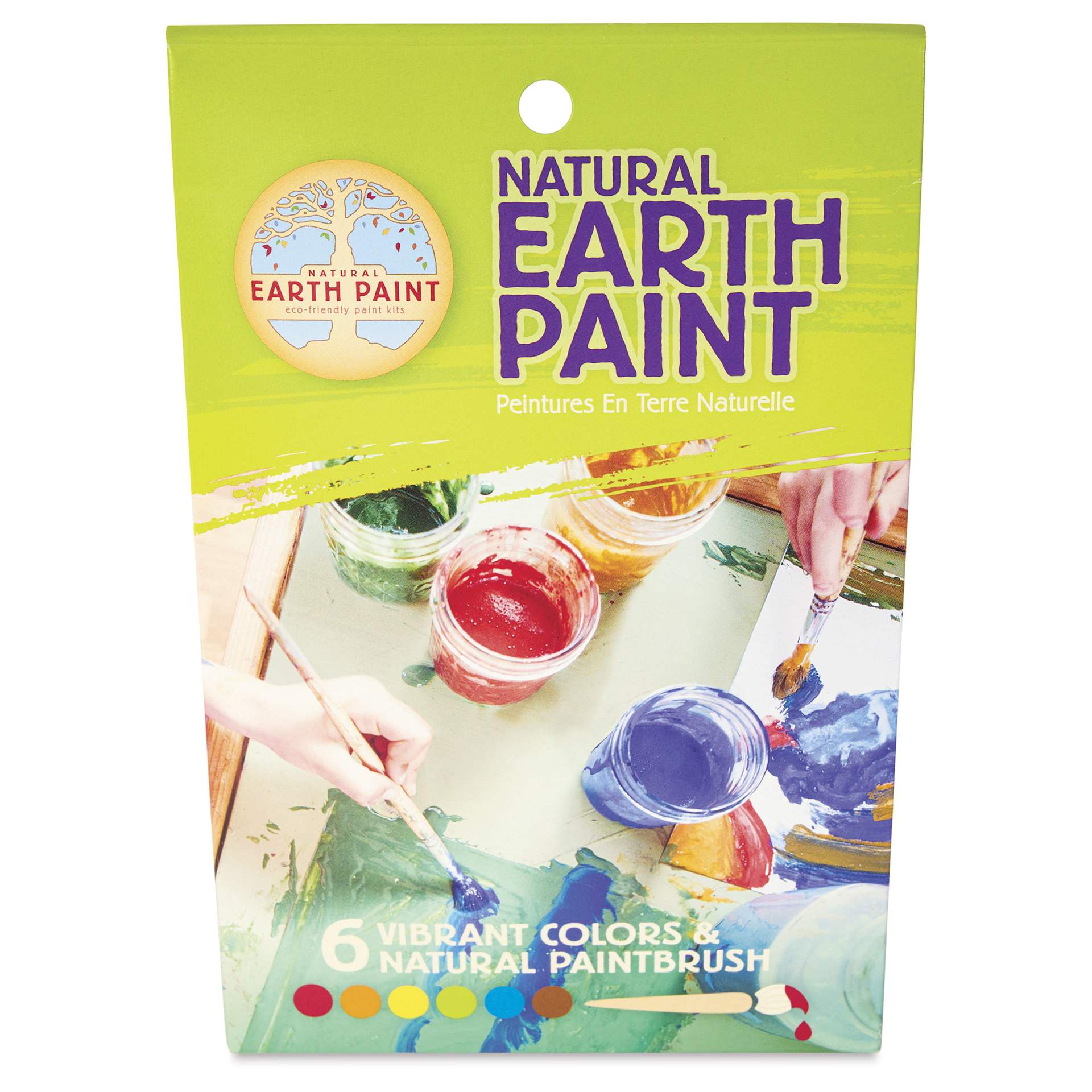 Natural Earth Paint Tempera Paint Powders - Petite Set of 6, Assorted Colors - front of packaging