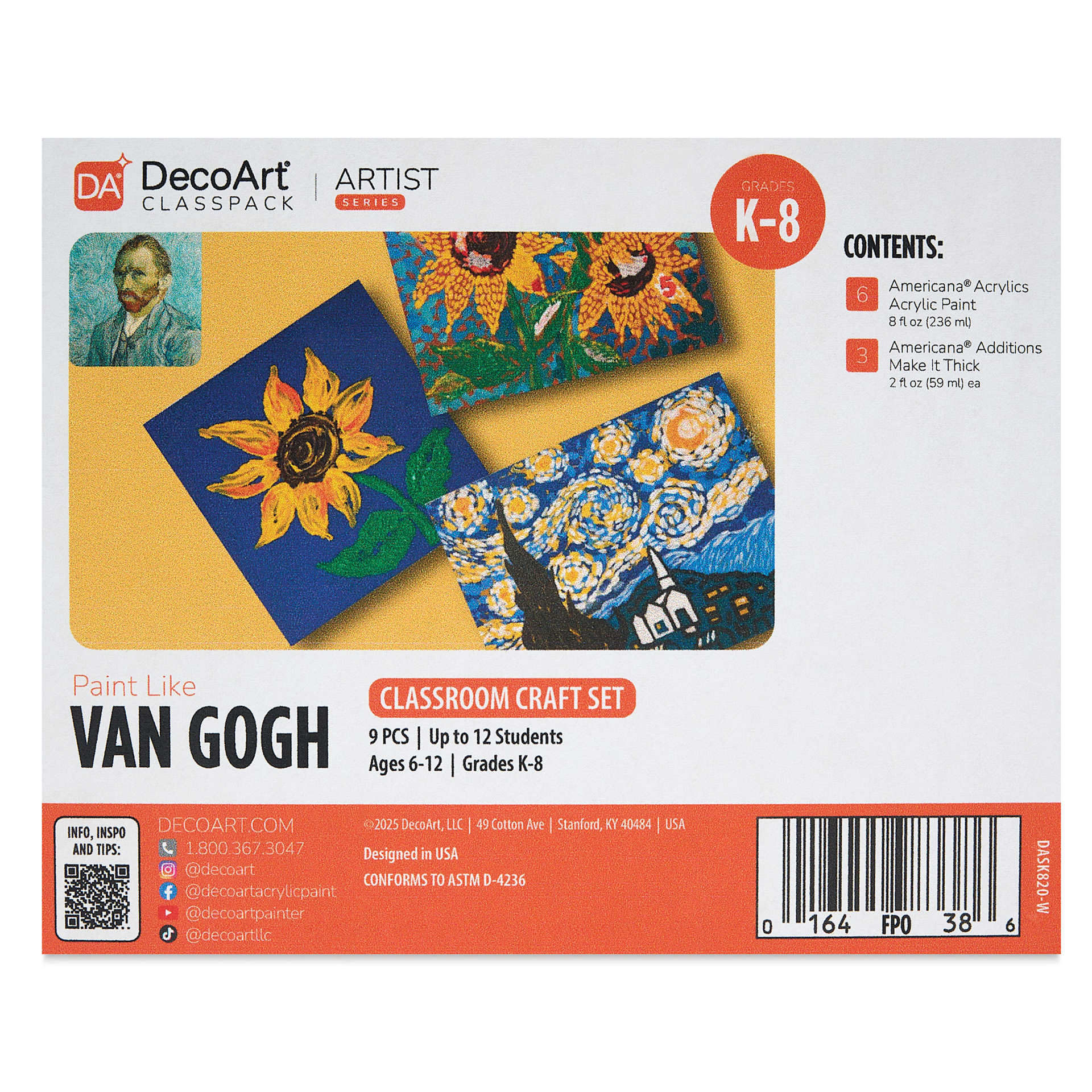 DecoArt Paint Like Van Gogh Class Pack