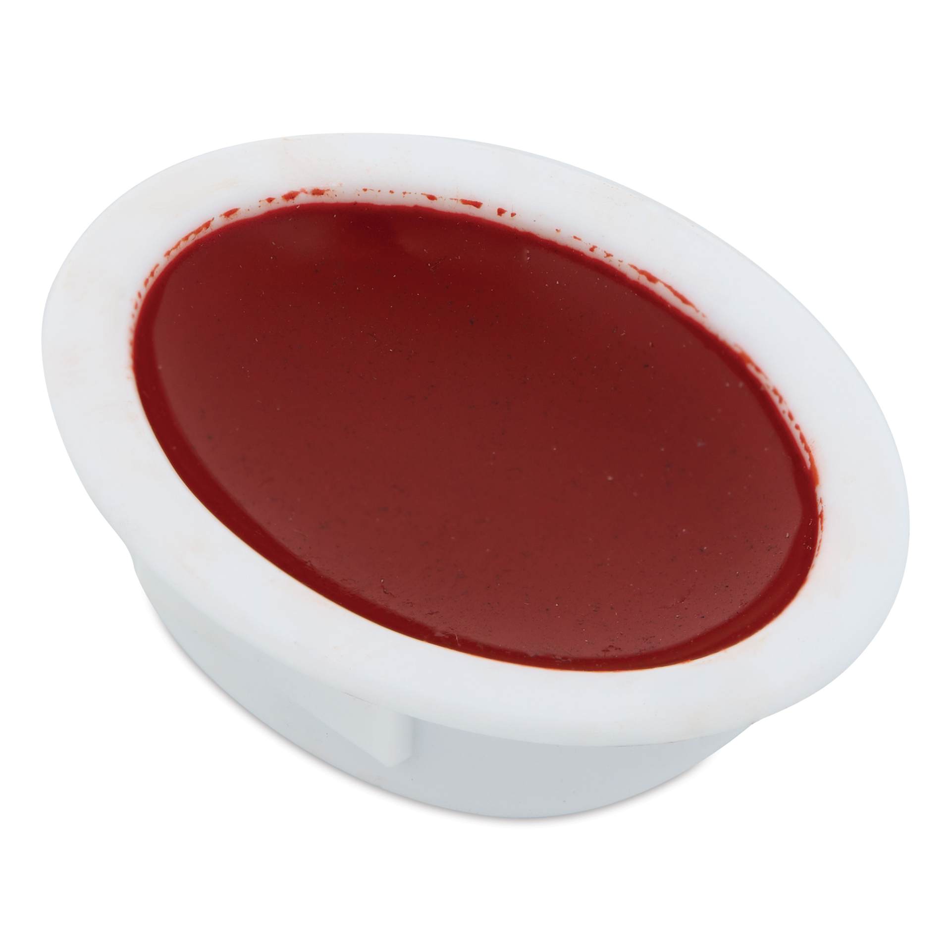 Close up of Prang Oval Watercolor Refill in Red-Orange